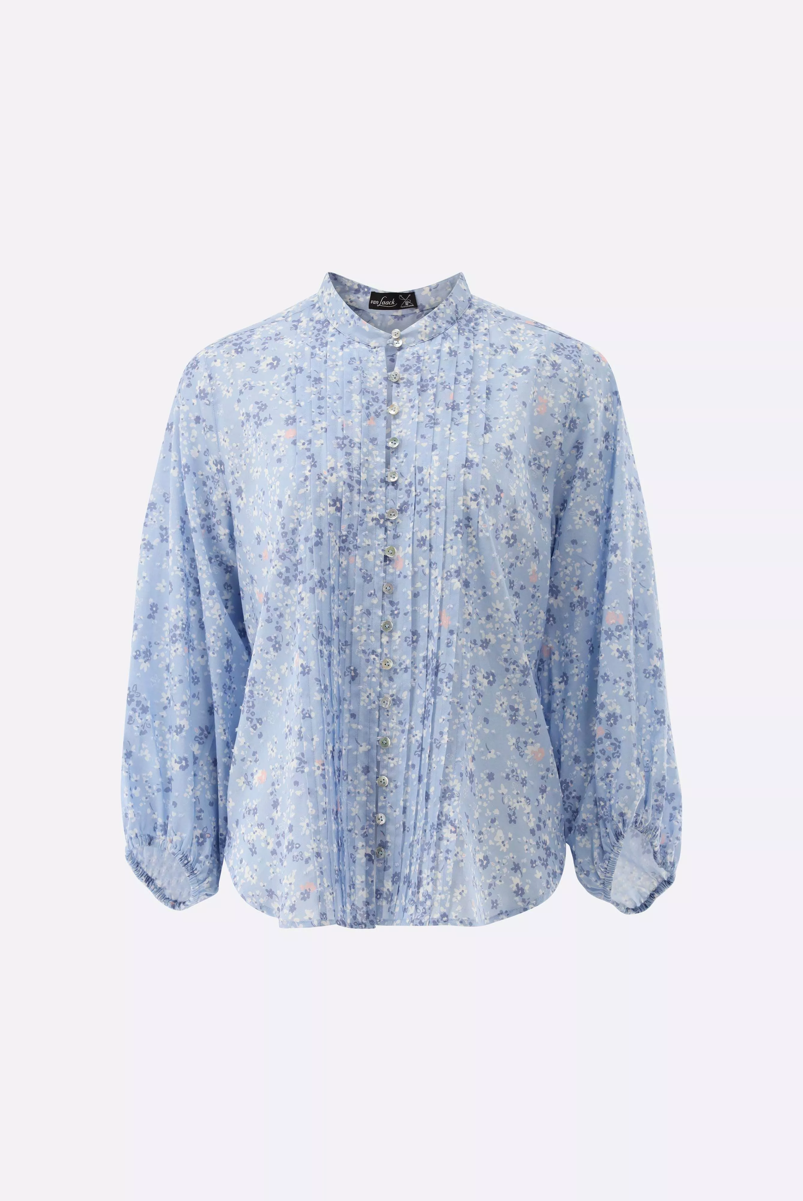 van Laack БЛУЗКА EYRAM KN
 цвет голубой ,photo 1