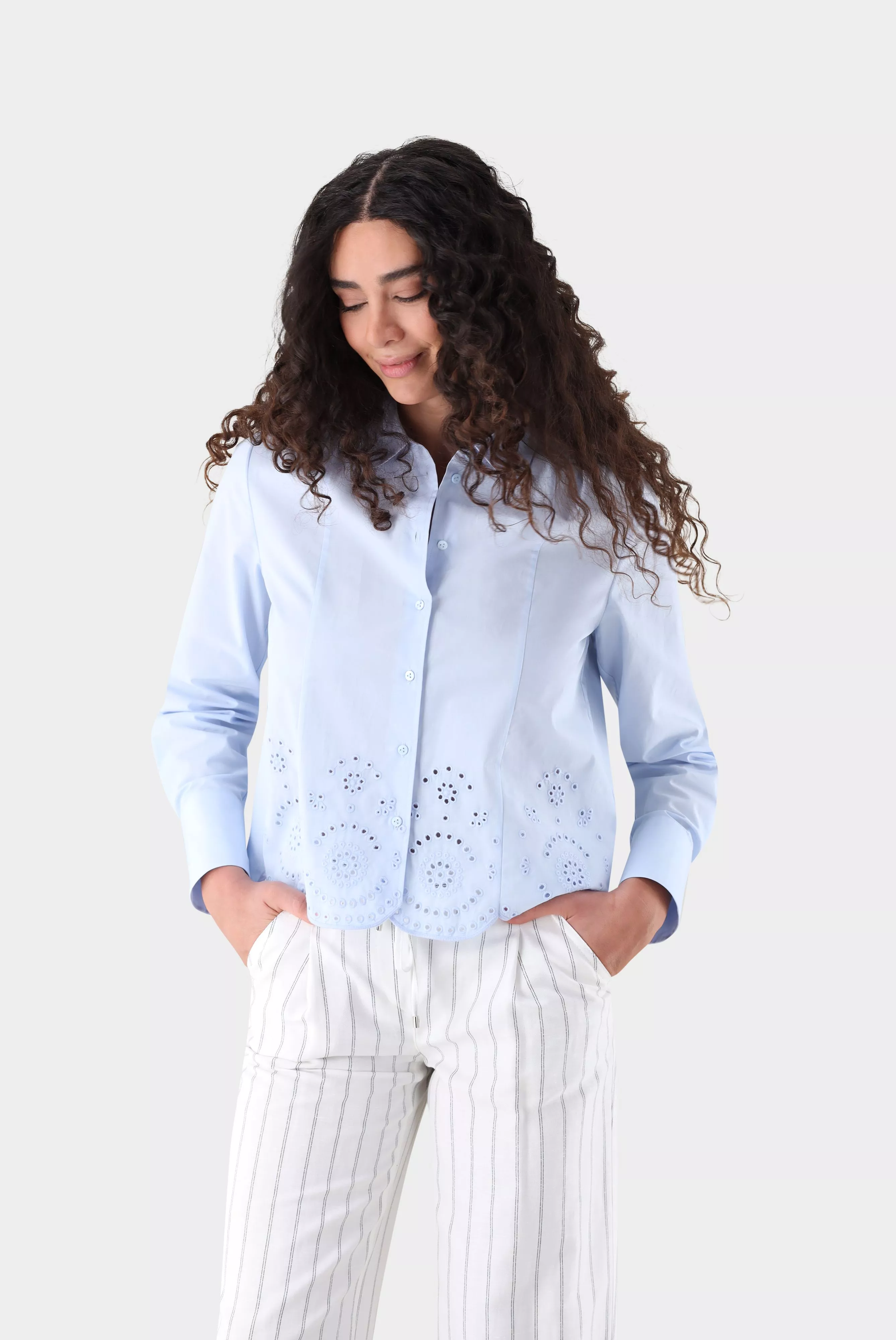 van Laack БЛУЗКА MATEJAS PXE
 цвет голубой ,photo 1