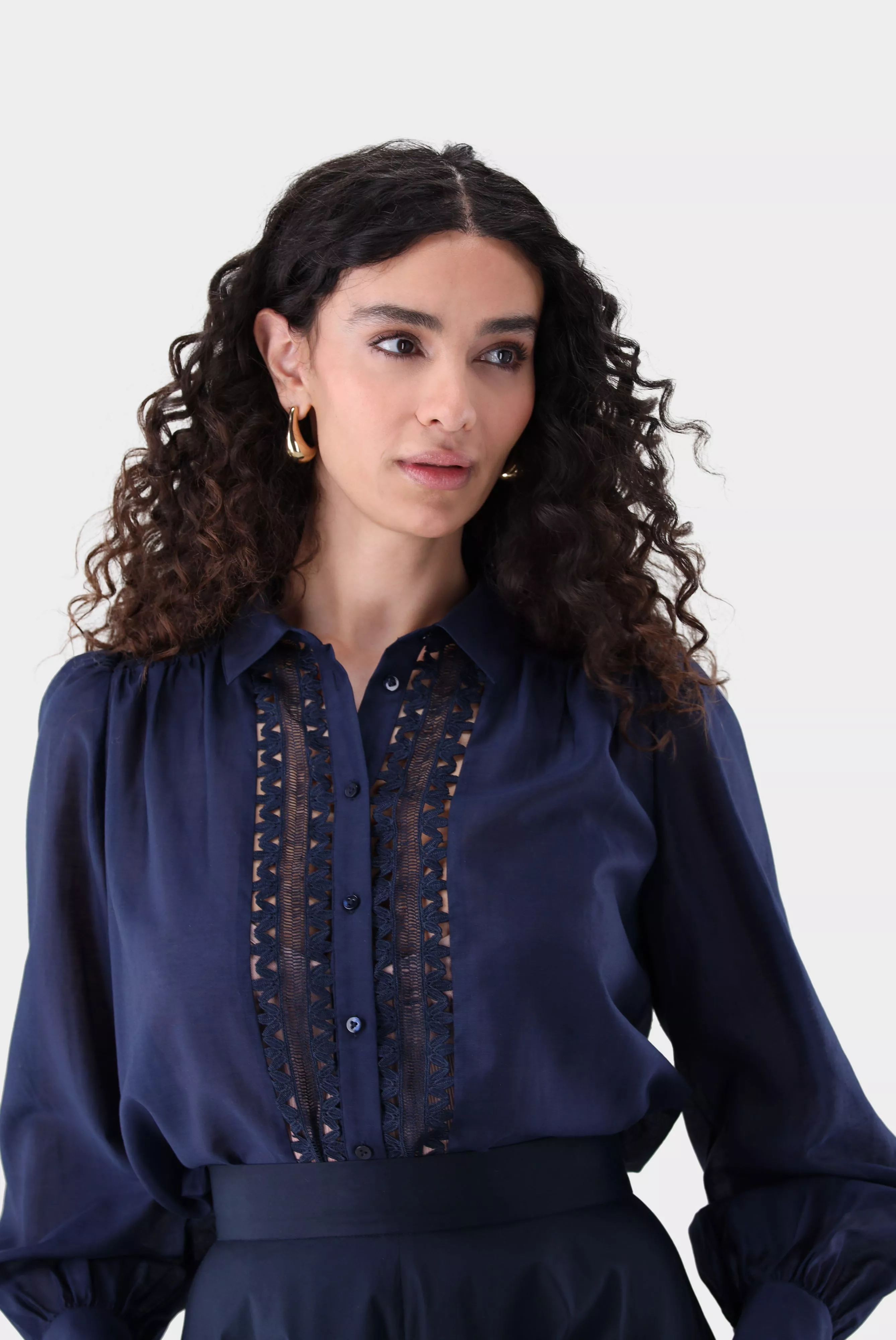 van Laack БЛУЗКА ALWIA PB
 цвет синий ,photo 2