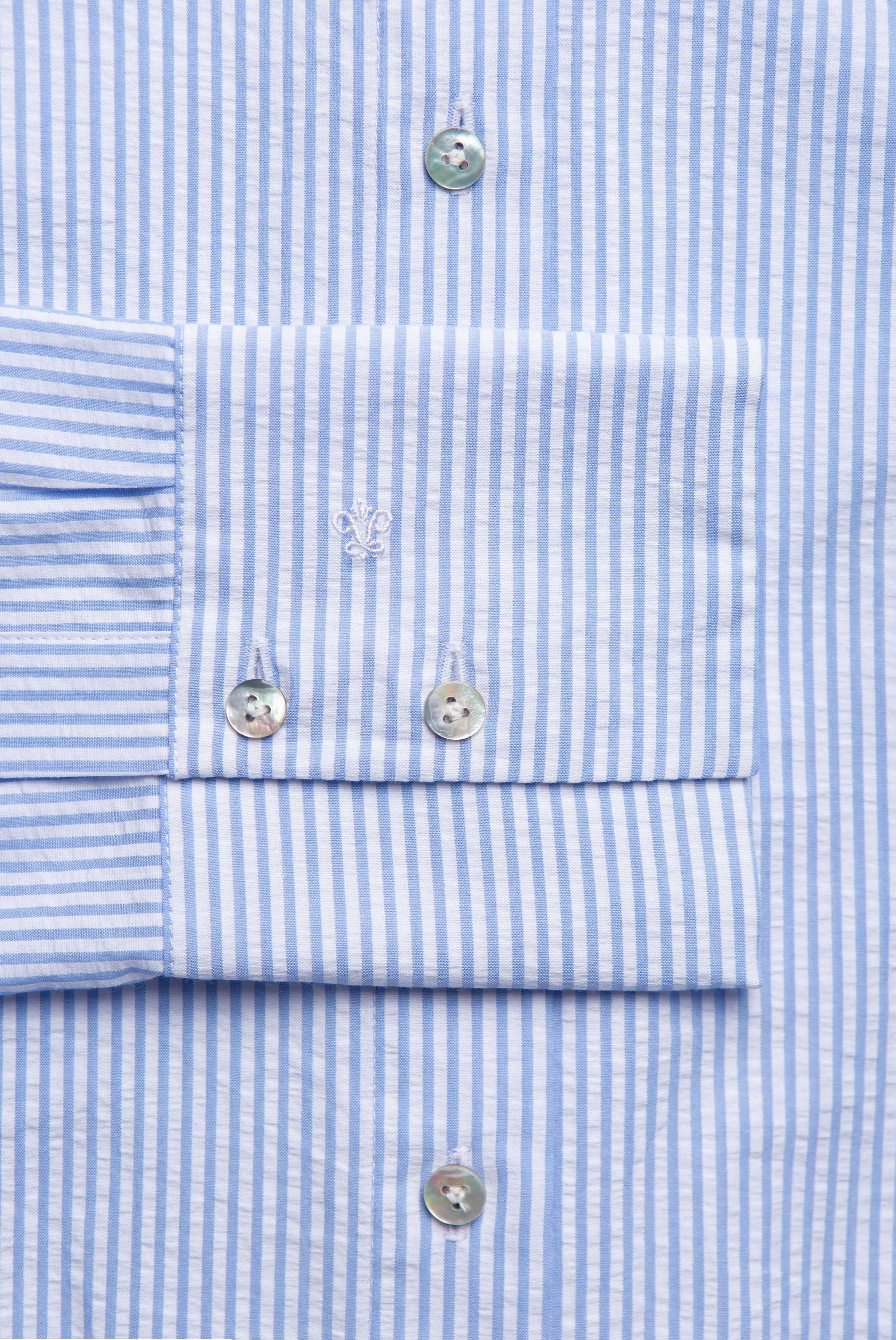 van Laack БЛУЗКА BESNA KN
 цвет голубой ,photo 4