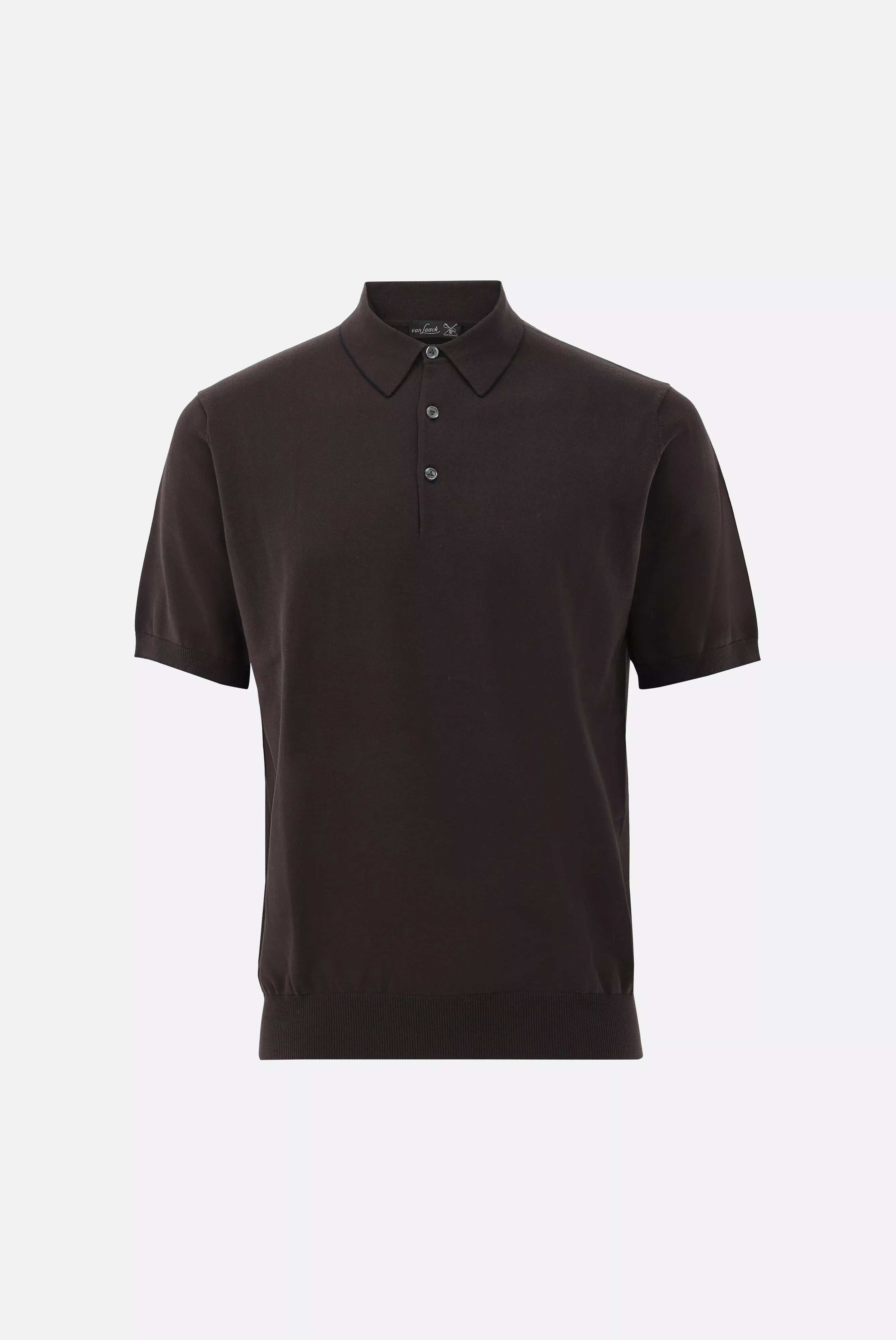 van Laack РУБАШКА-ПОЛО SANDRO SBF
 цвет коричневый ,photo 1