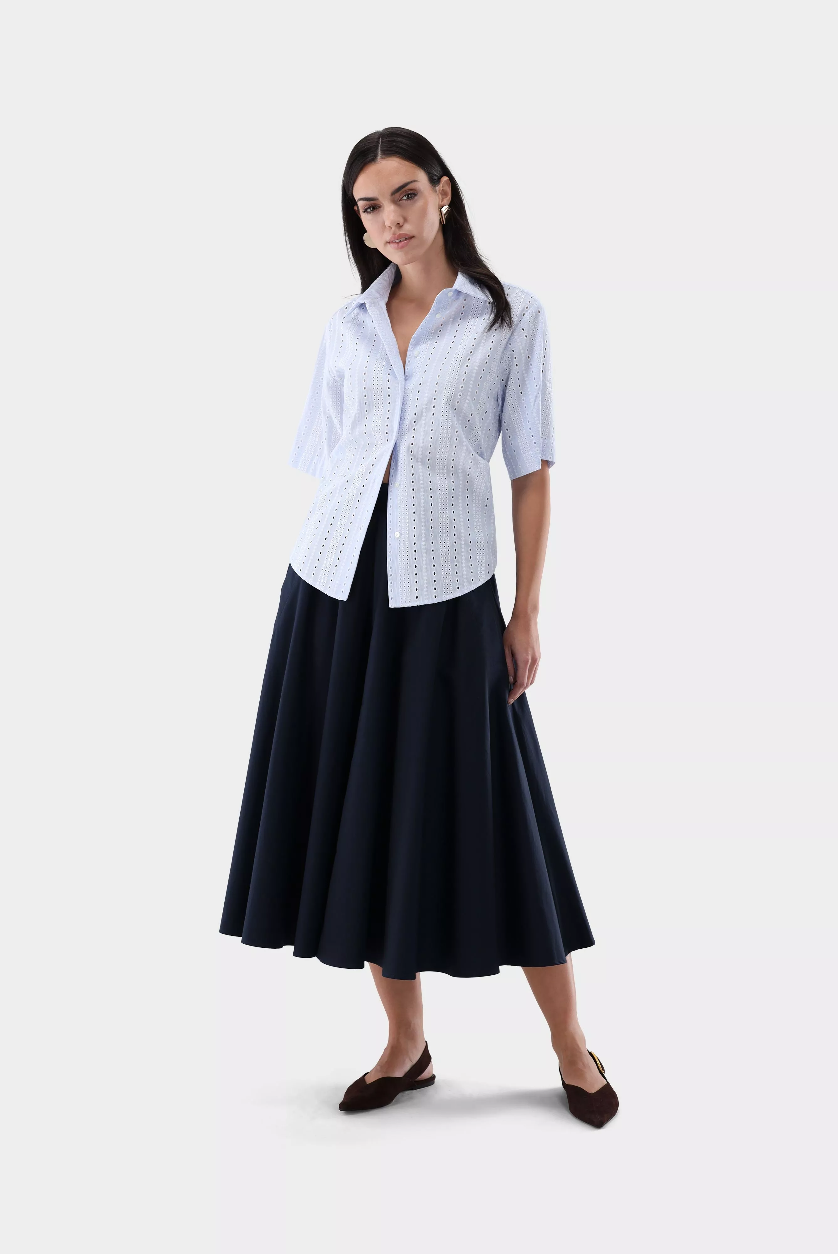 van Laack БЛУЗКА AZIKAS E
 цвет голубой ,photo 5