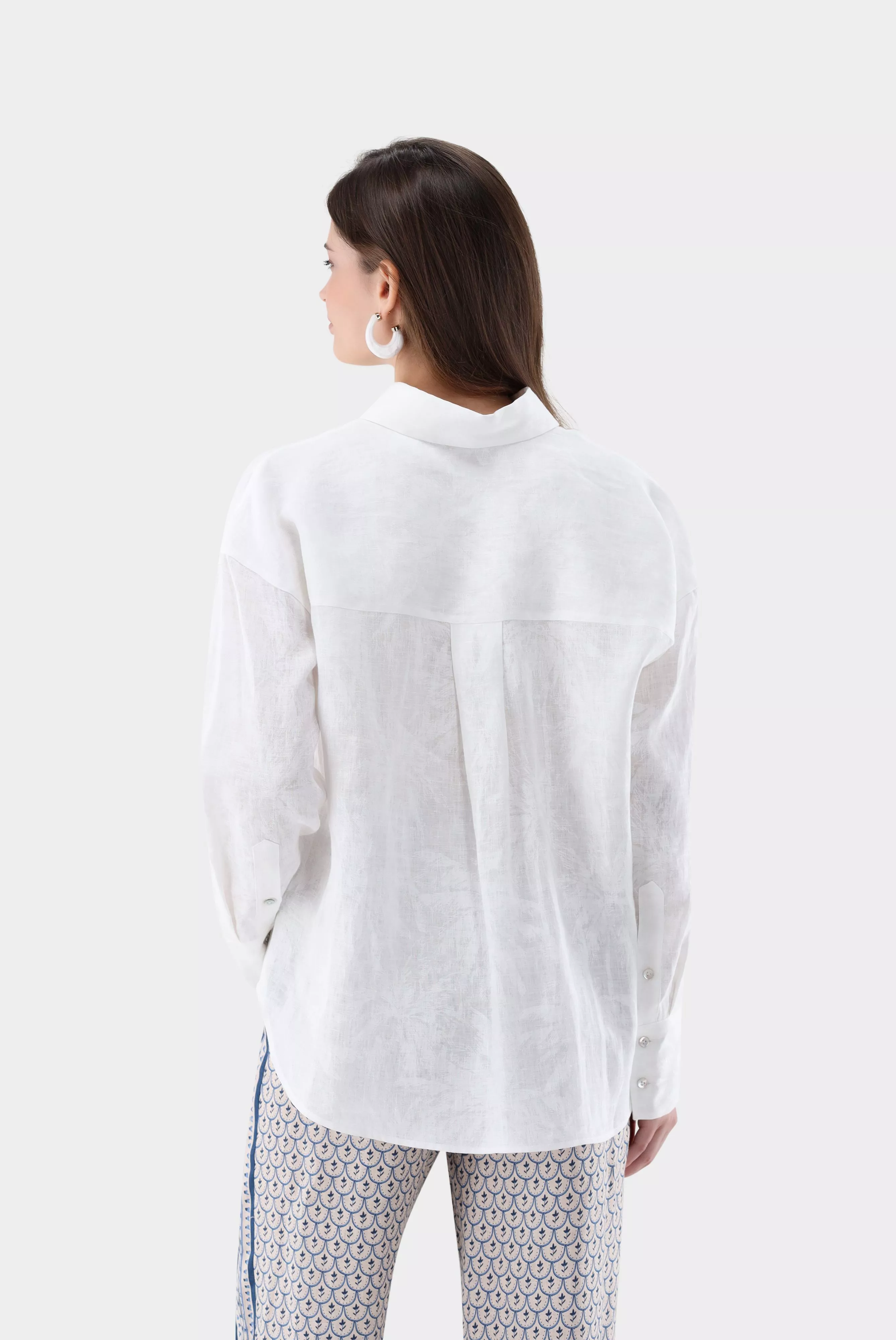 van Laack БЛУЗКА BESNA SVKN
 цвет белый ,photo 6