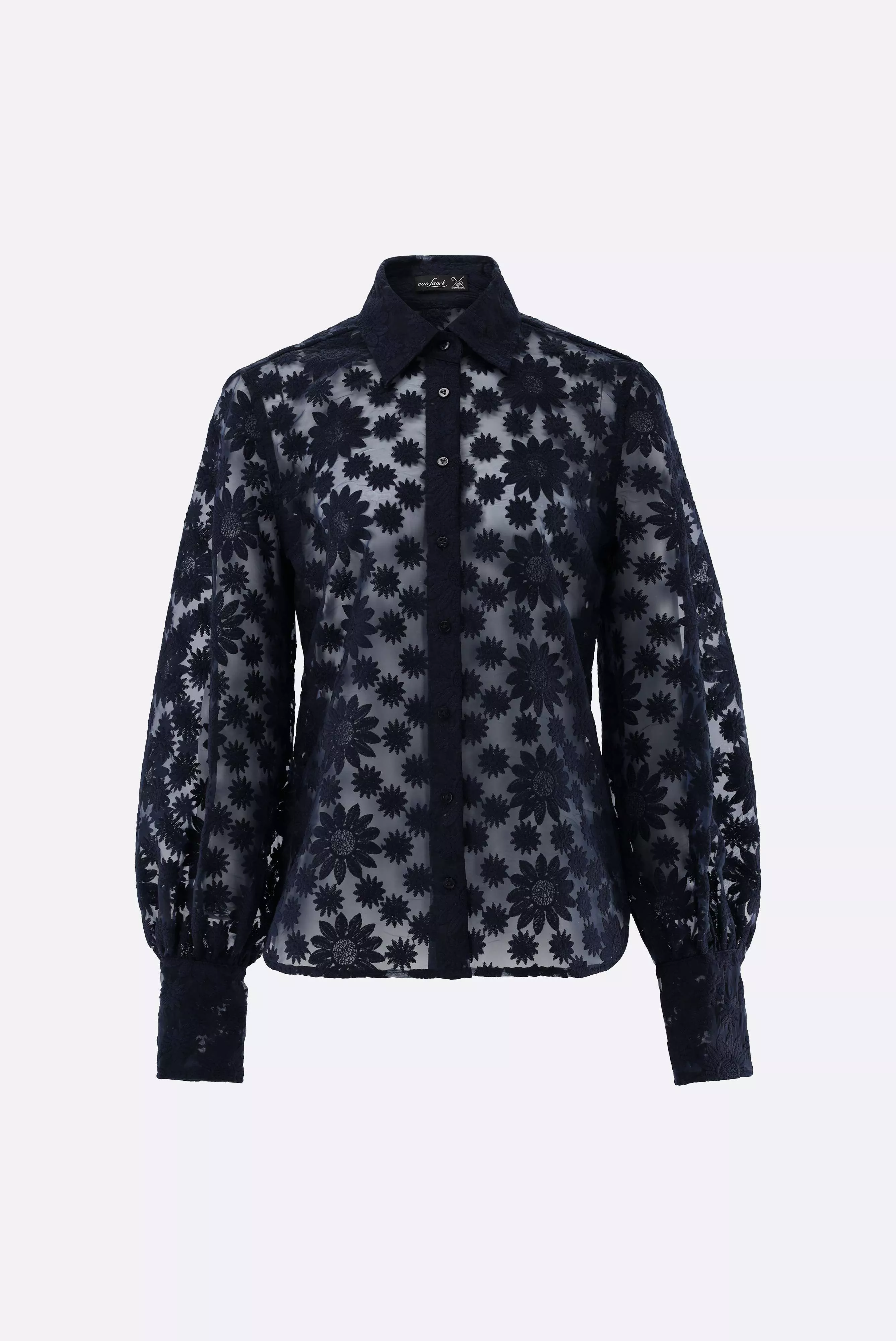 van Laack БЛУЗКА CELLINA
 цвет темно-синий ,photo 3