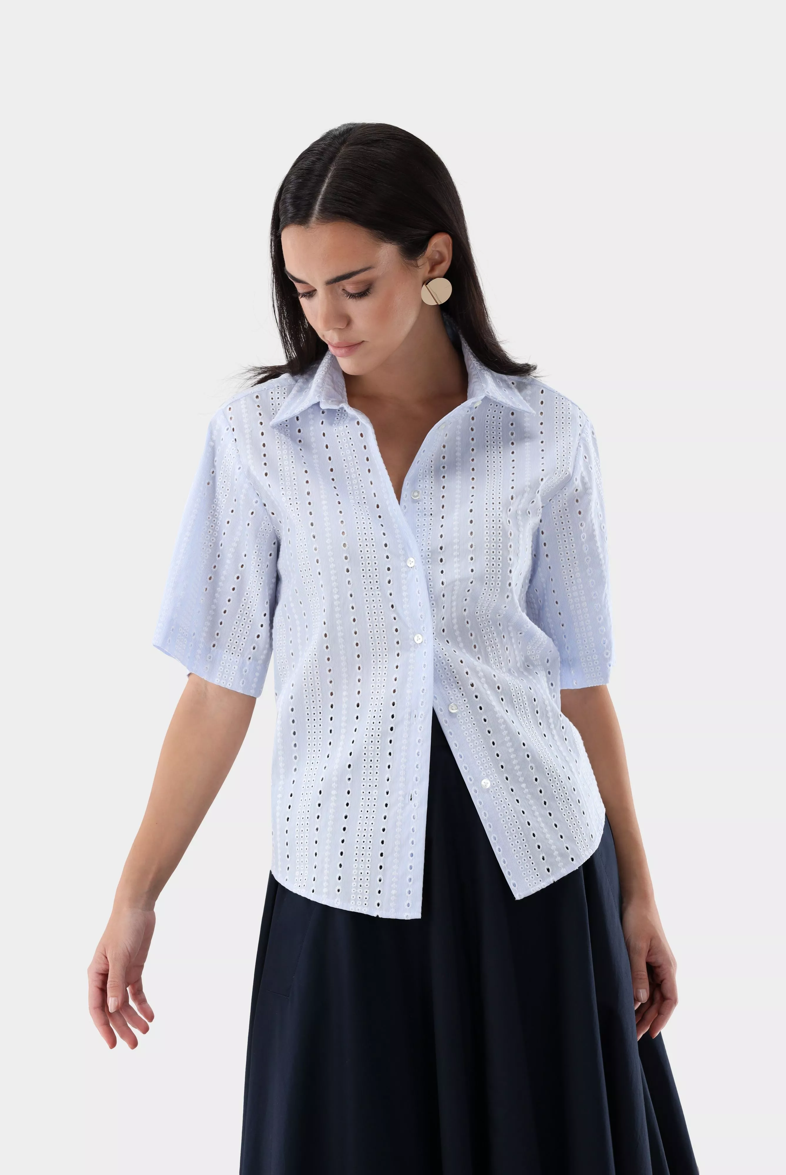 van Laack БЛУЗКА AZIKAS E
 цвет голубой ,photo 1