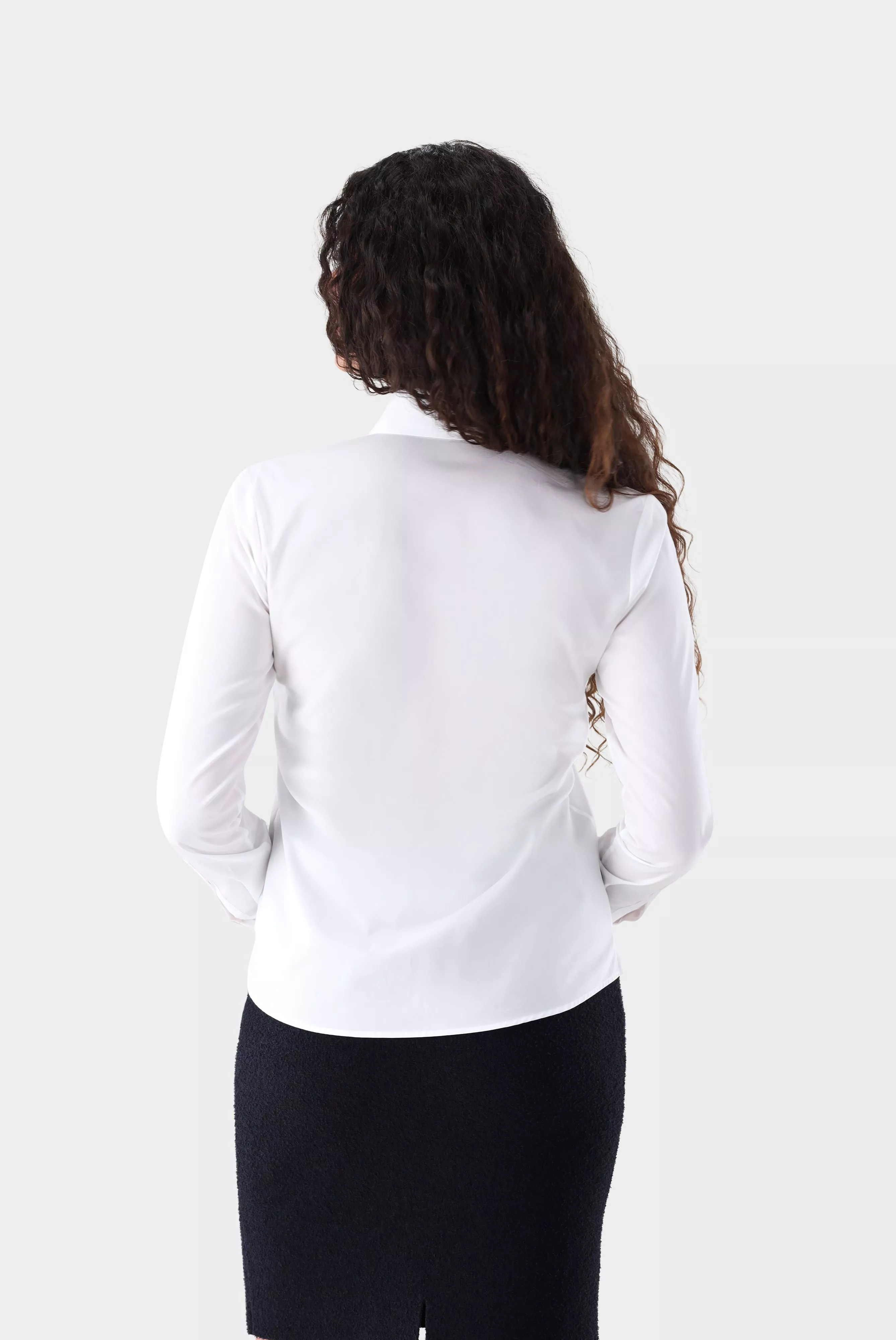 van Laack БЛУЗКА CELLIES PB
 цвет белый ,photo 6