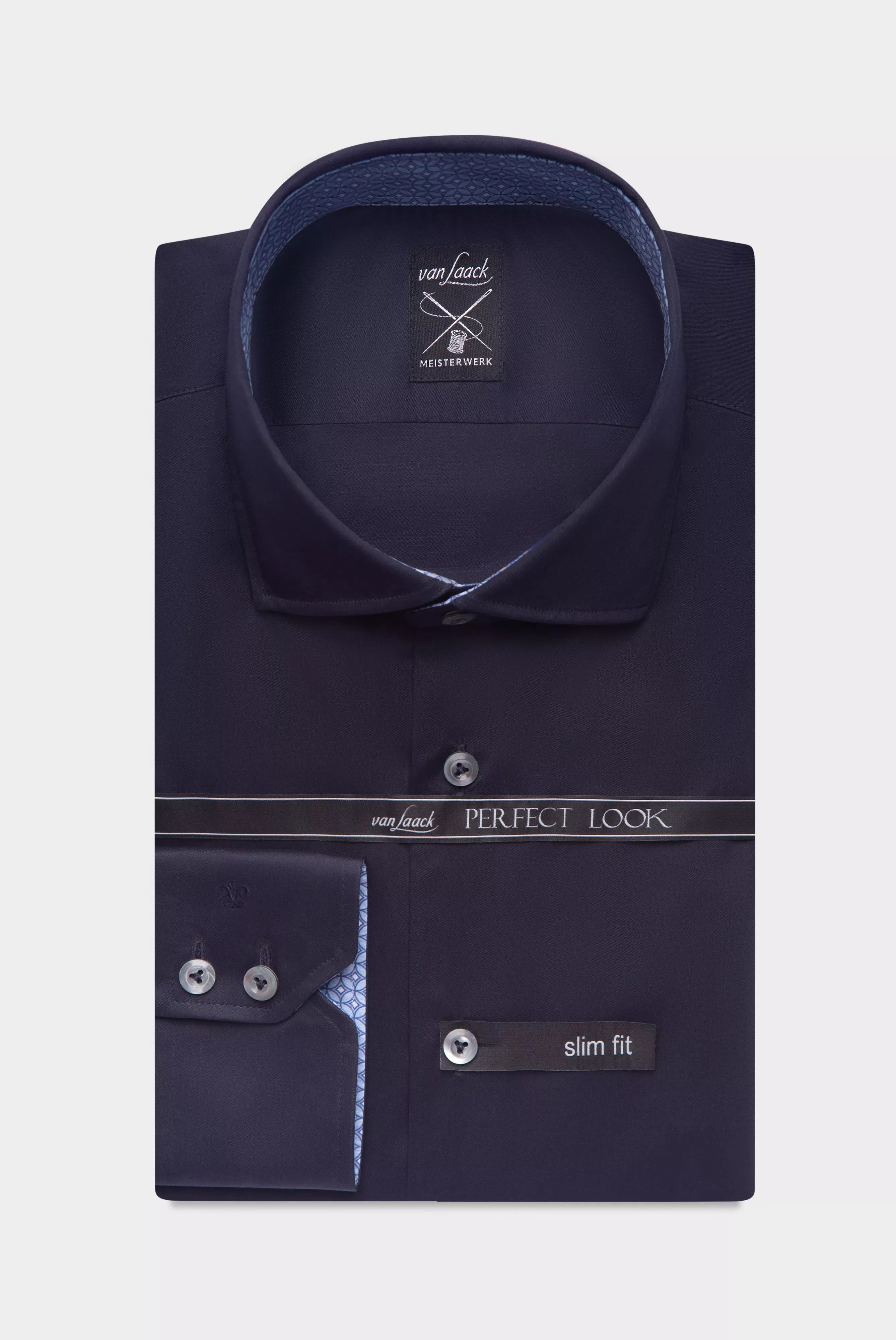 van Laack СОРОЧКА RIVARA SF05N
 цвет темно-синий ,photo 1