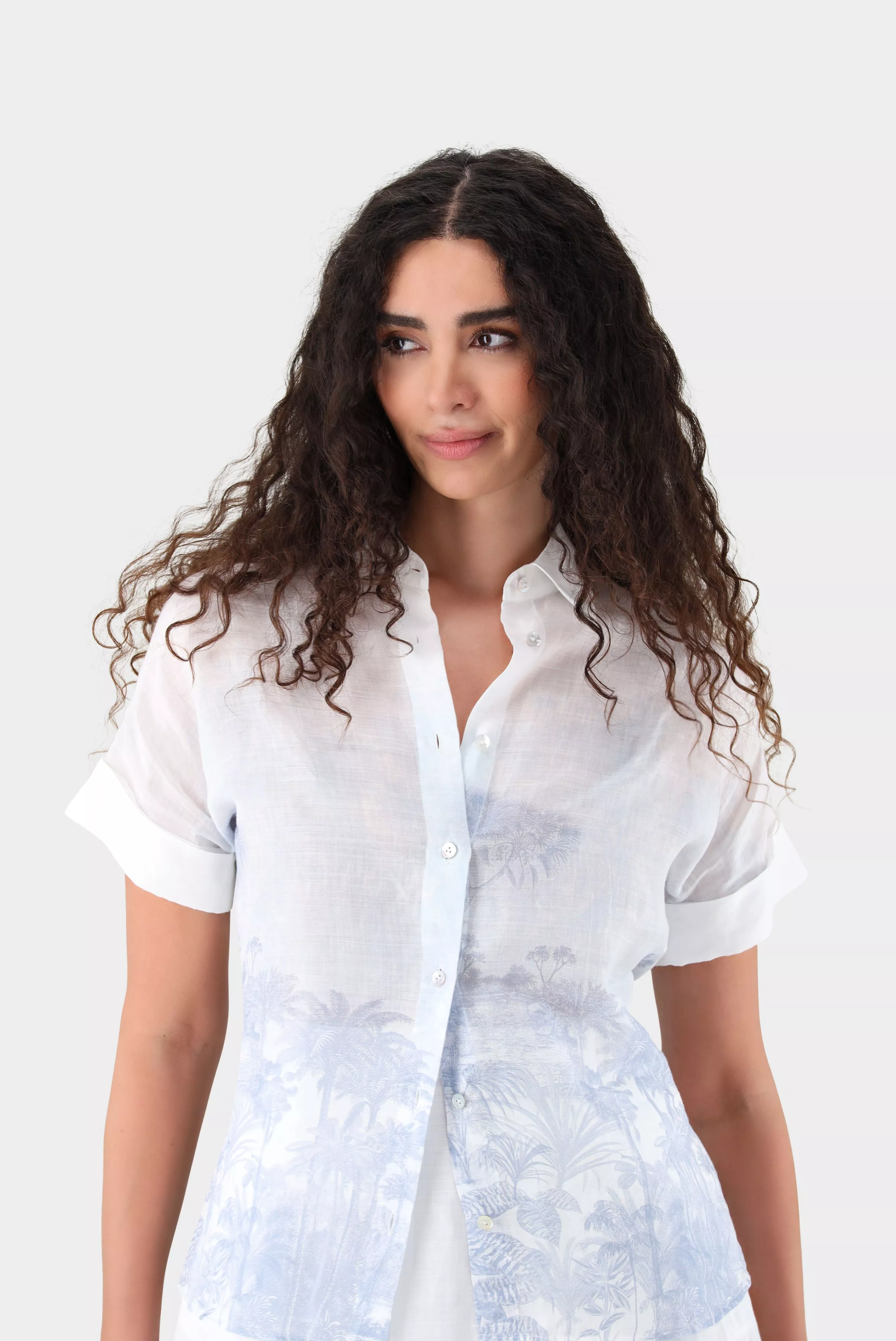 van Laack БЛУЗКА TIBSI PXKN
 цвет синий ,photo 2