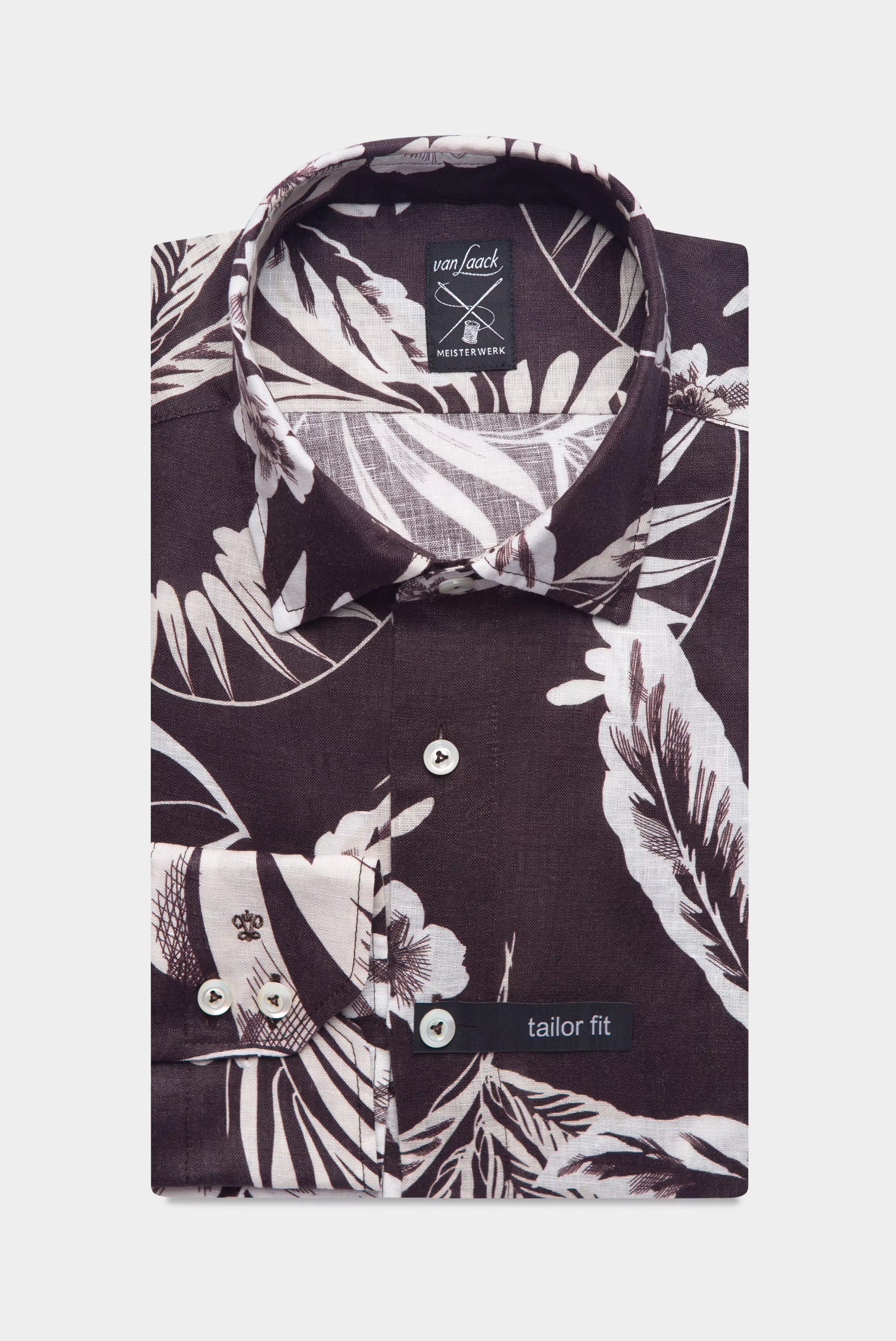 van Laack СОРОЧКА RETIN TFK
 цвет коричневый ,photo 1