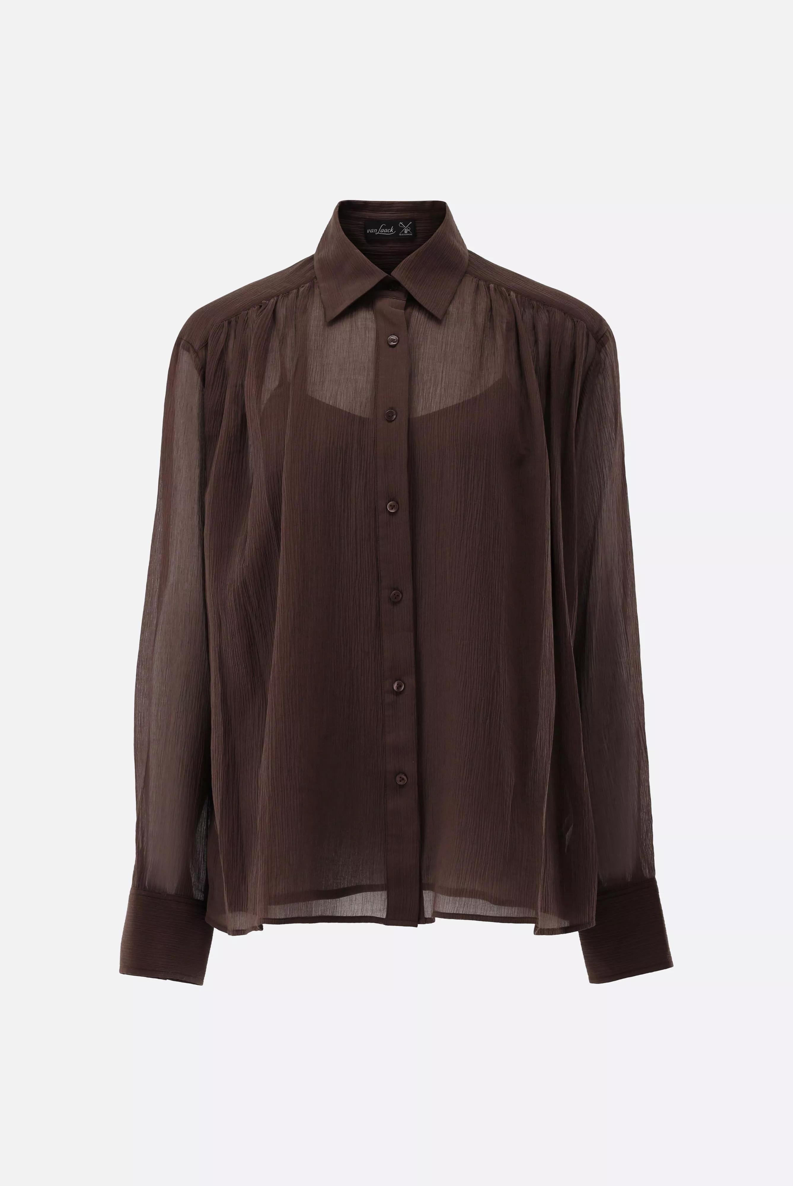 van Laack БЛУЗКА BINETA LV
 цвет коричневый ,photo 1