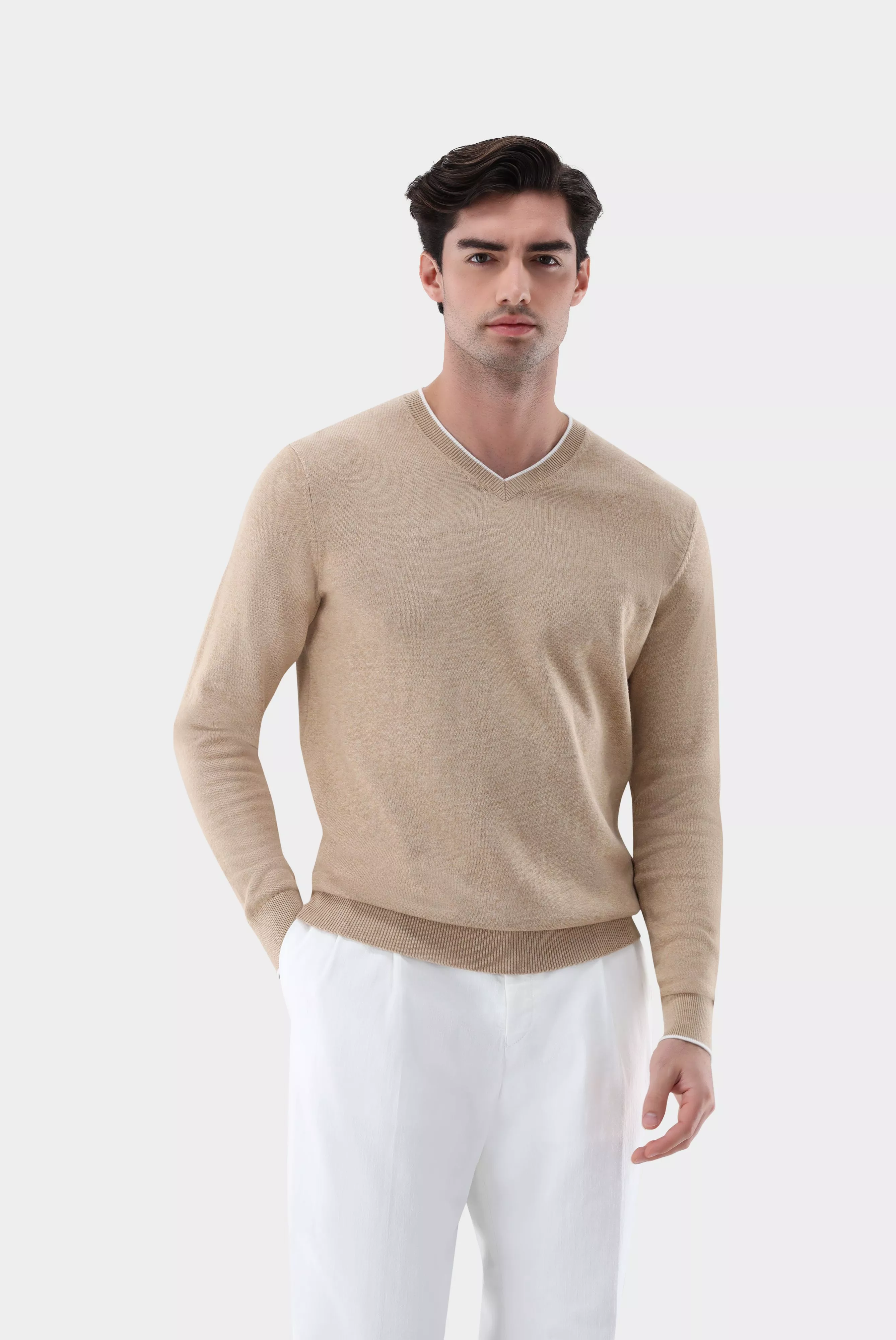 van Laack ПУЛОВЕР SANDI F
 цвет бежевый ,photo 1