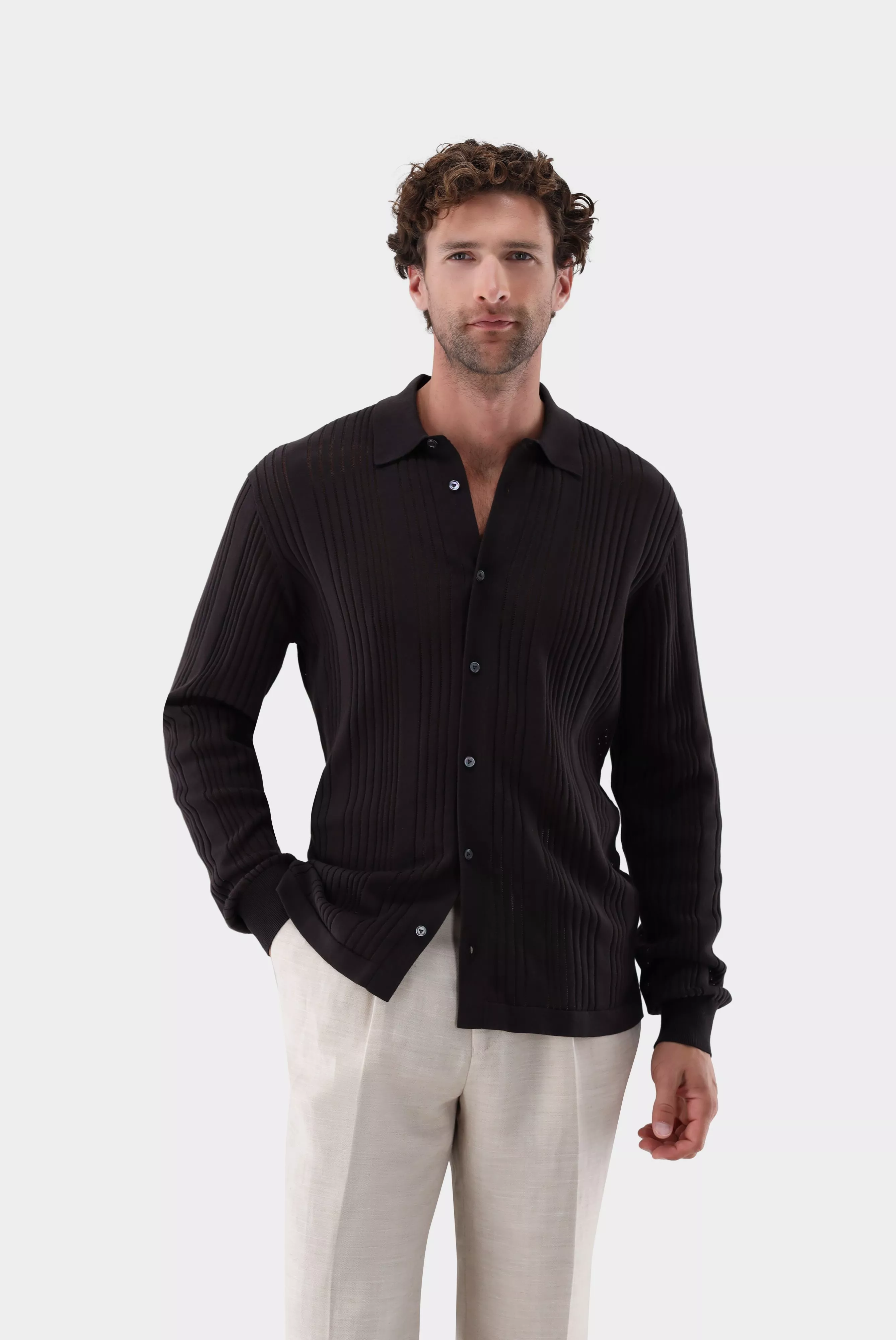 van Laack РУБАШКА SAFINO
 цвет коричневый ,photo 1