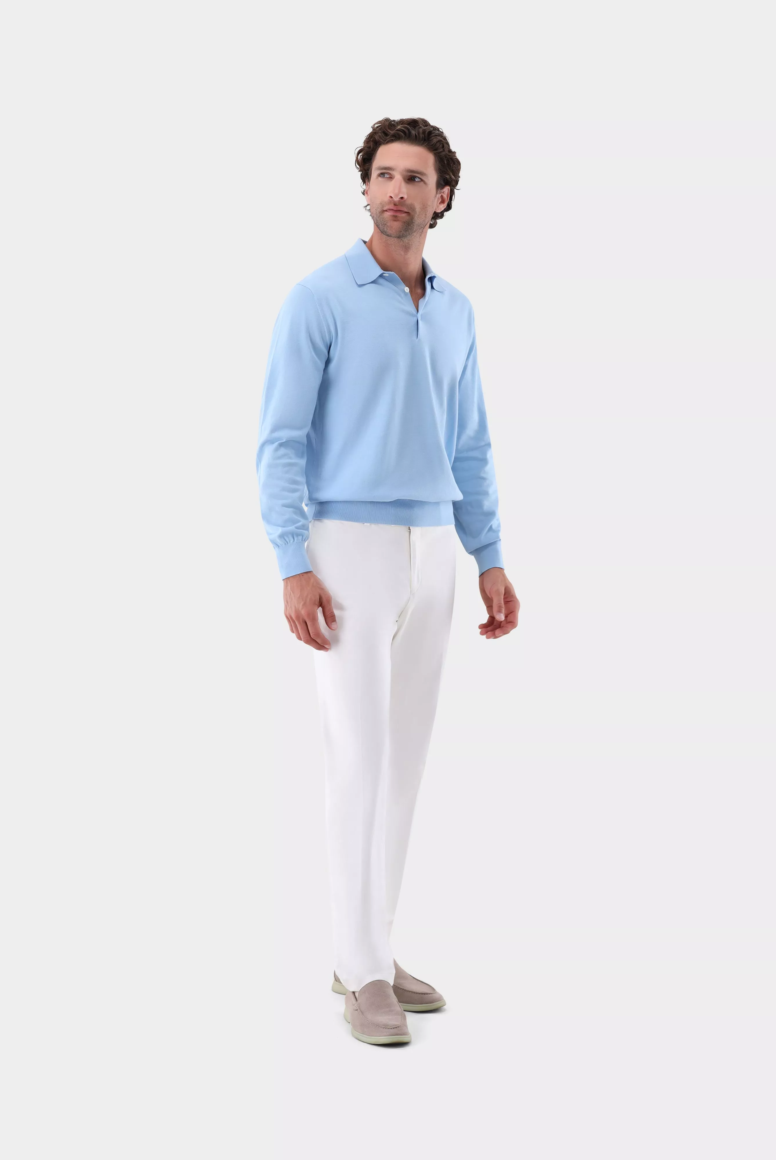 van Laack ДЖЕМПЕР-ПОЛО SABRI SB
 цвет голубой ,photo 5