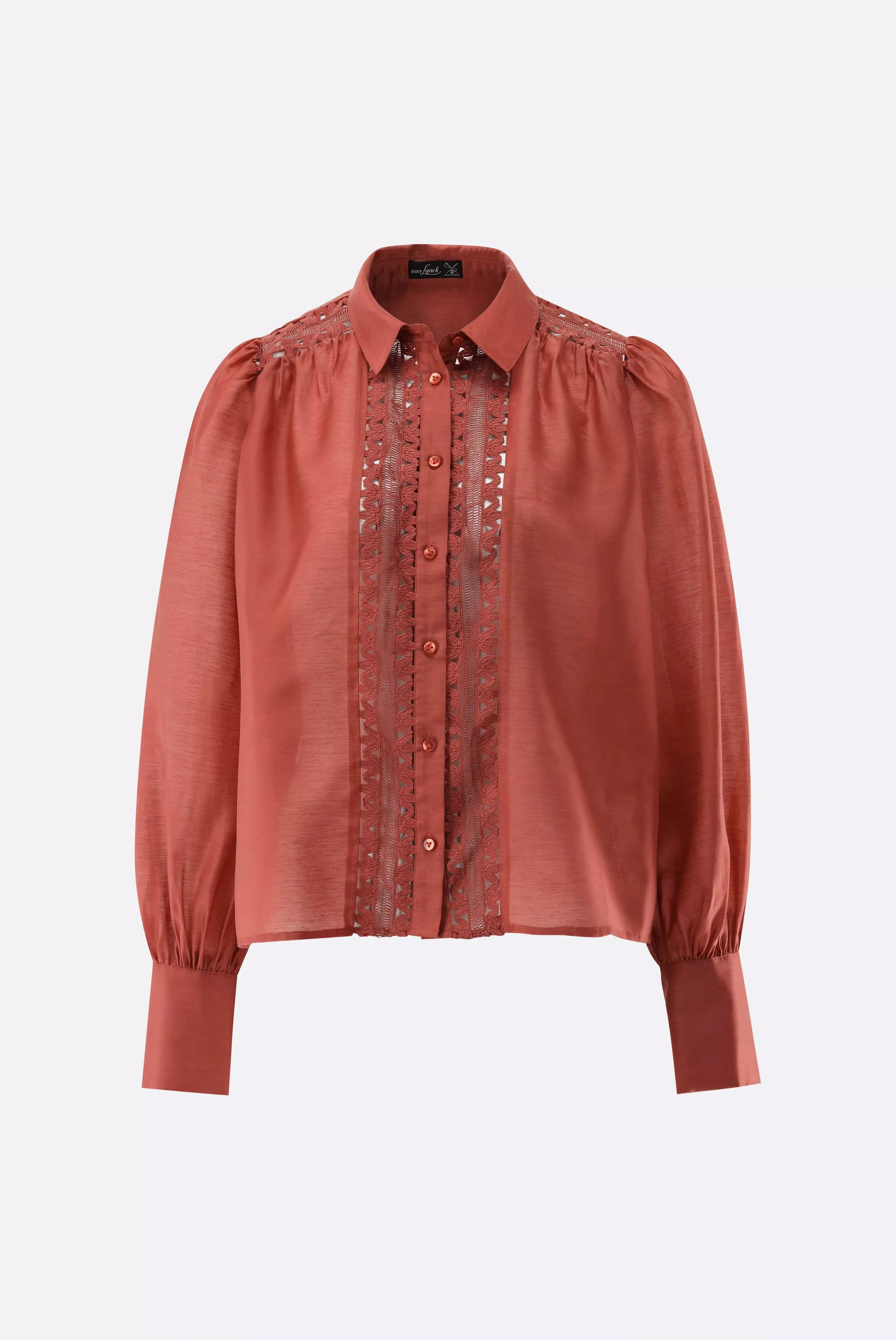 van Laack БЛУЗКА ALWIA PB
 цвет оранжевый ,photo 3