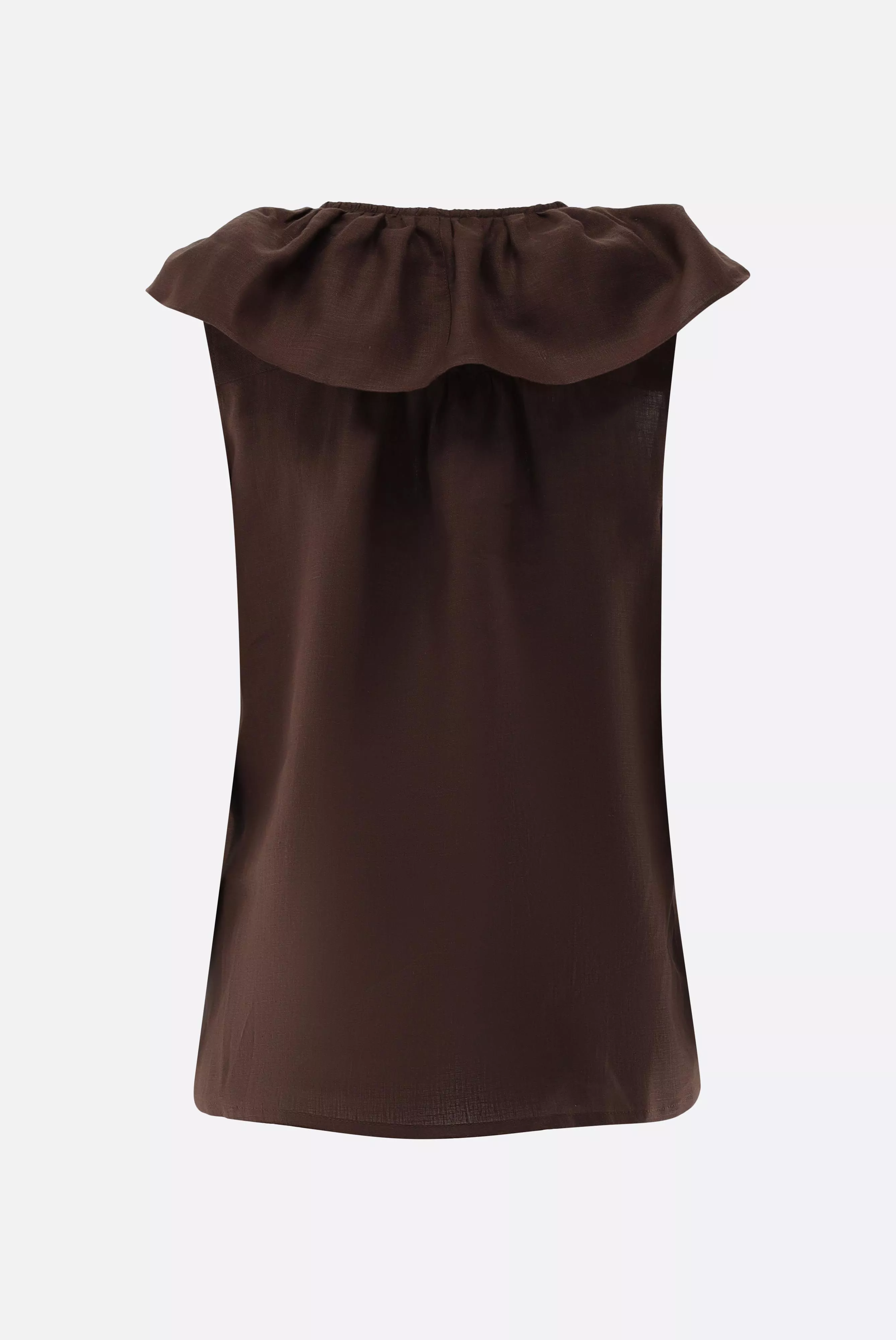 van Laack БЛУЗКА BINTOU SV
 цвет коричневый ,photo 2