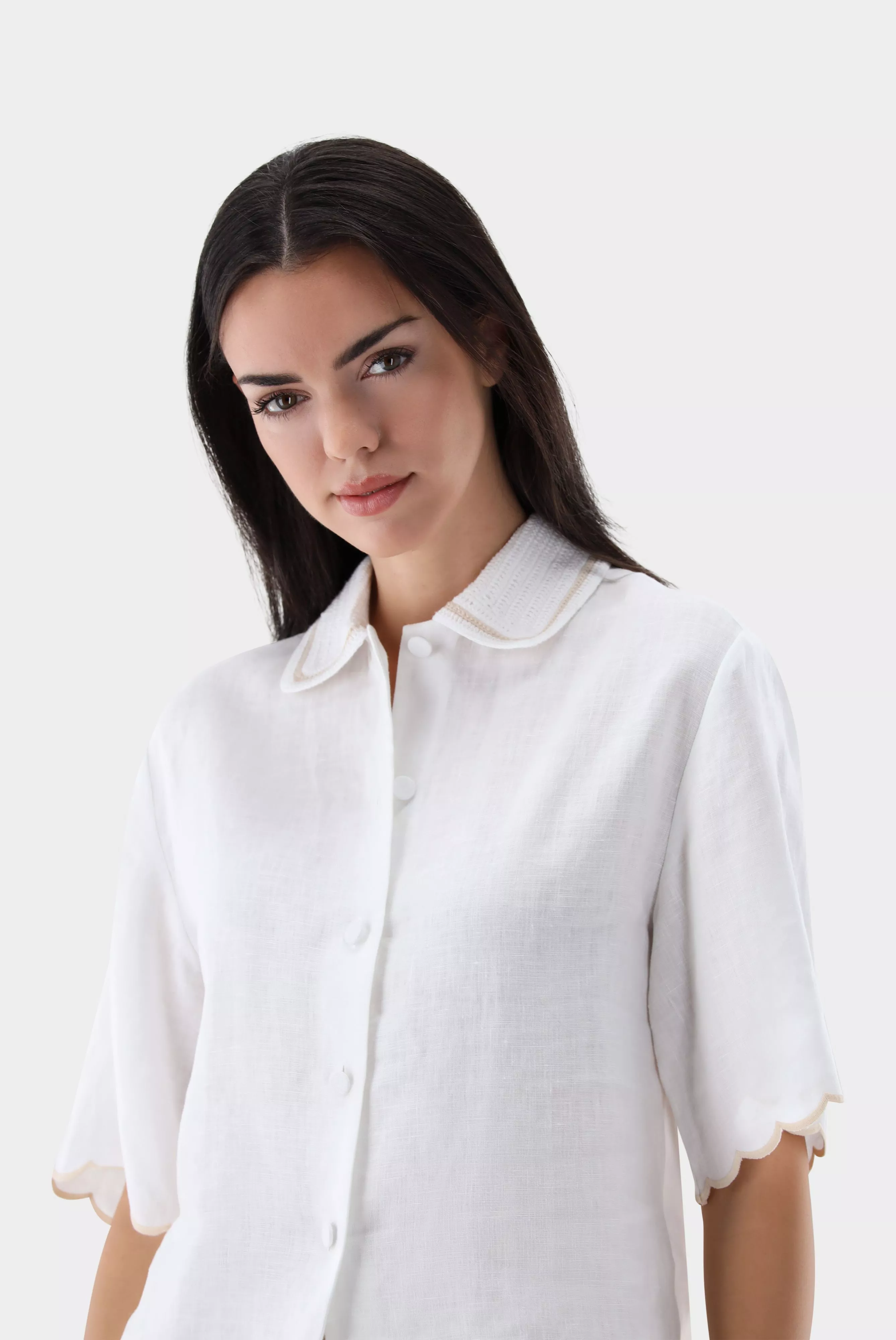 van Laack БЛУЗКА TAISHA CE
 цвет бежевый ,photo 2