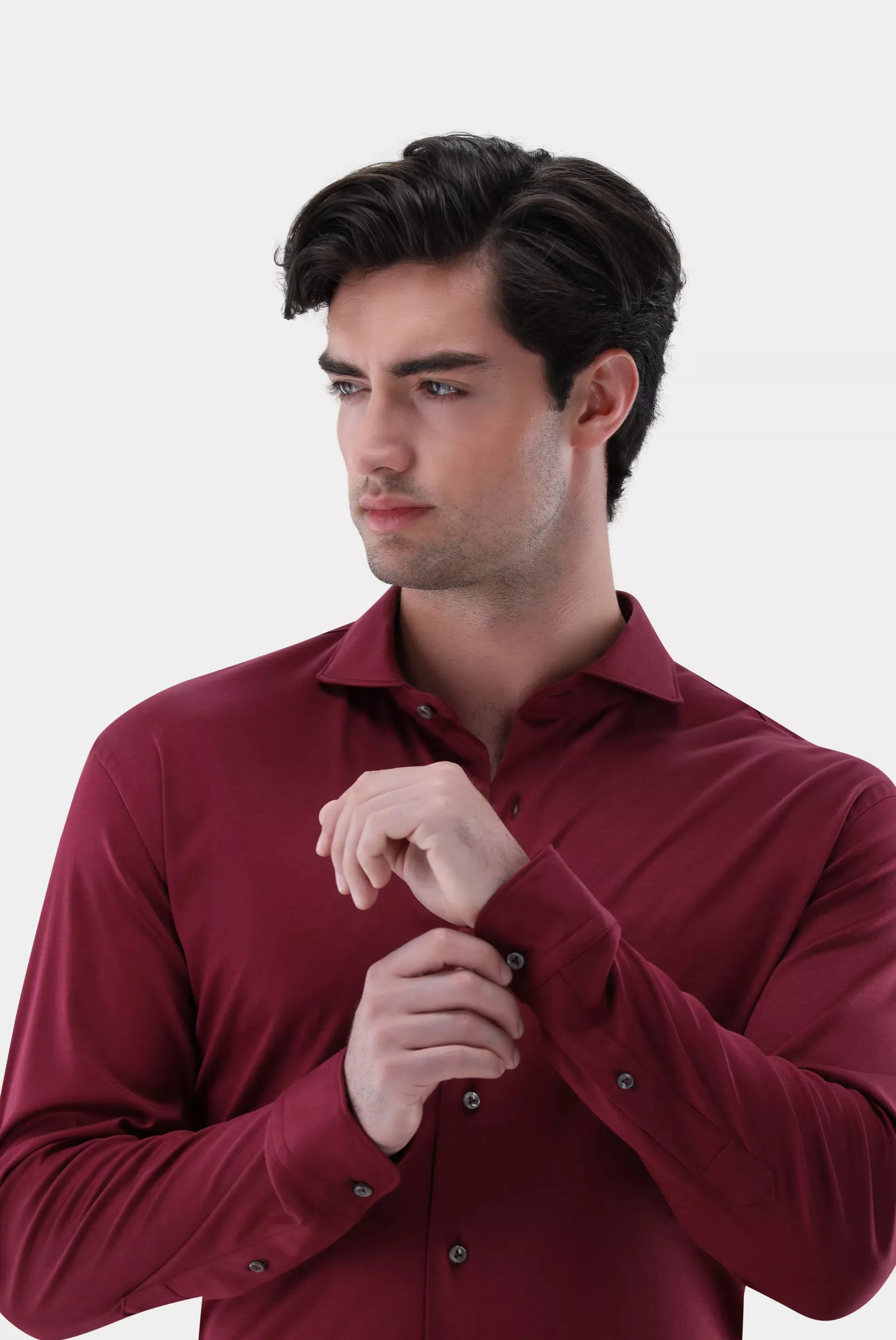 van Laack РУБАШКА PER L
 цвет бордовый ,photo 2