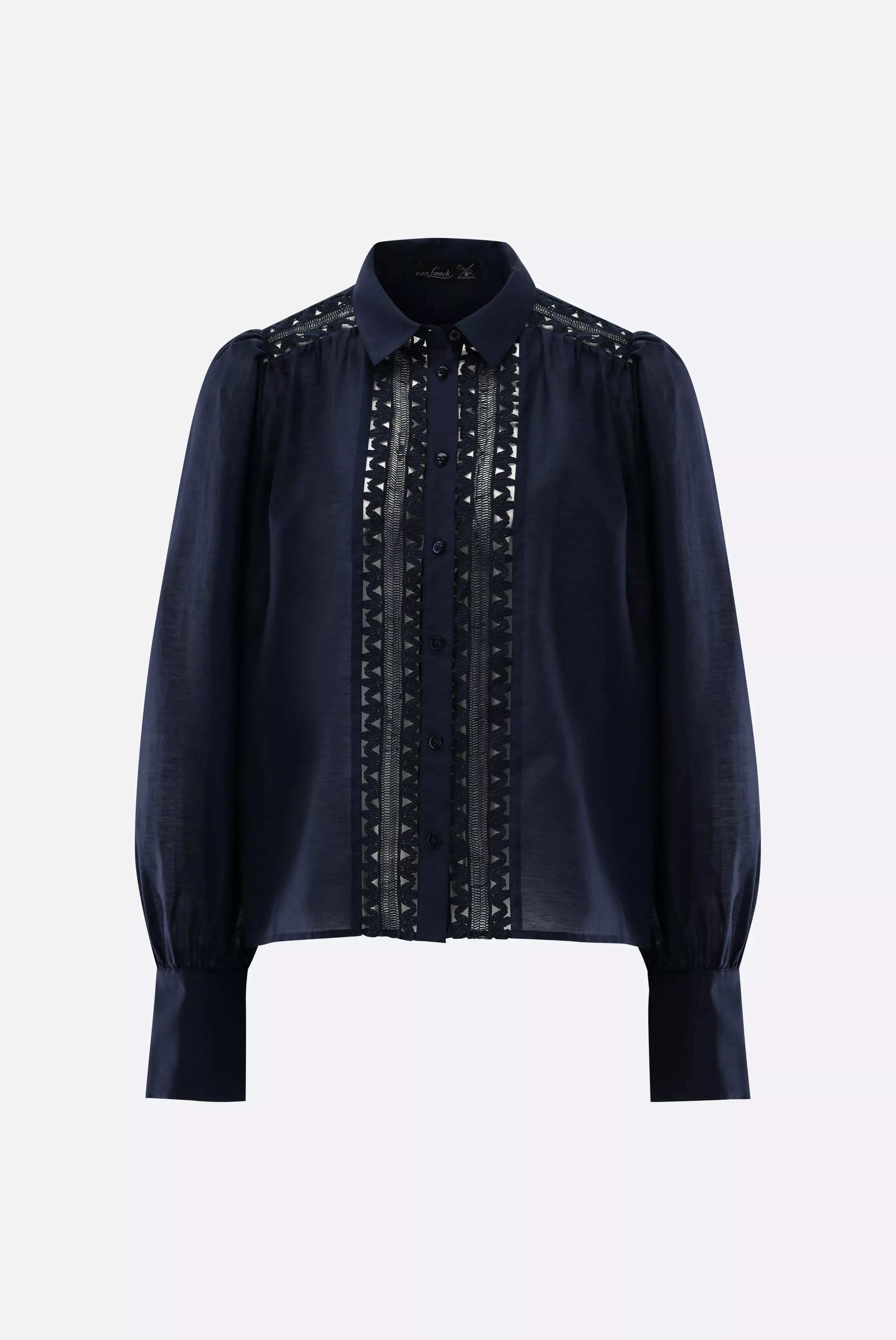 van Laack БЛУЗКА ALWIA PB
 цвет синий ,photo 3