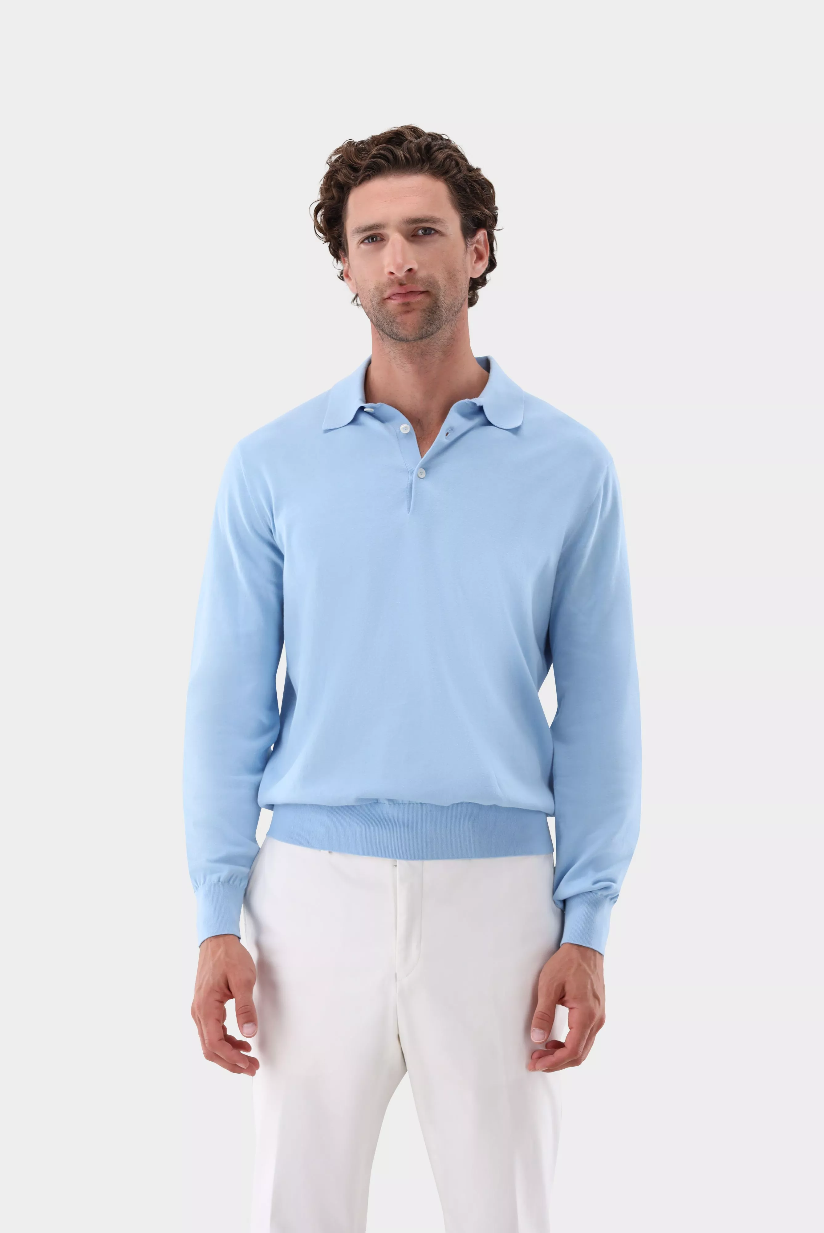 van Laack ДЖЕМПЕР-ПОЛО SABRI SB
 цвет голубой ,photo 1