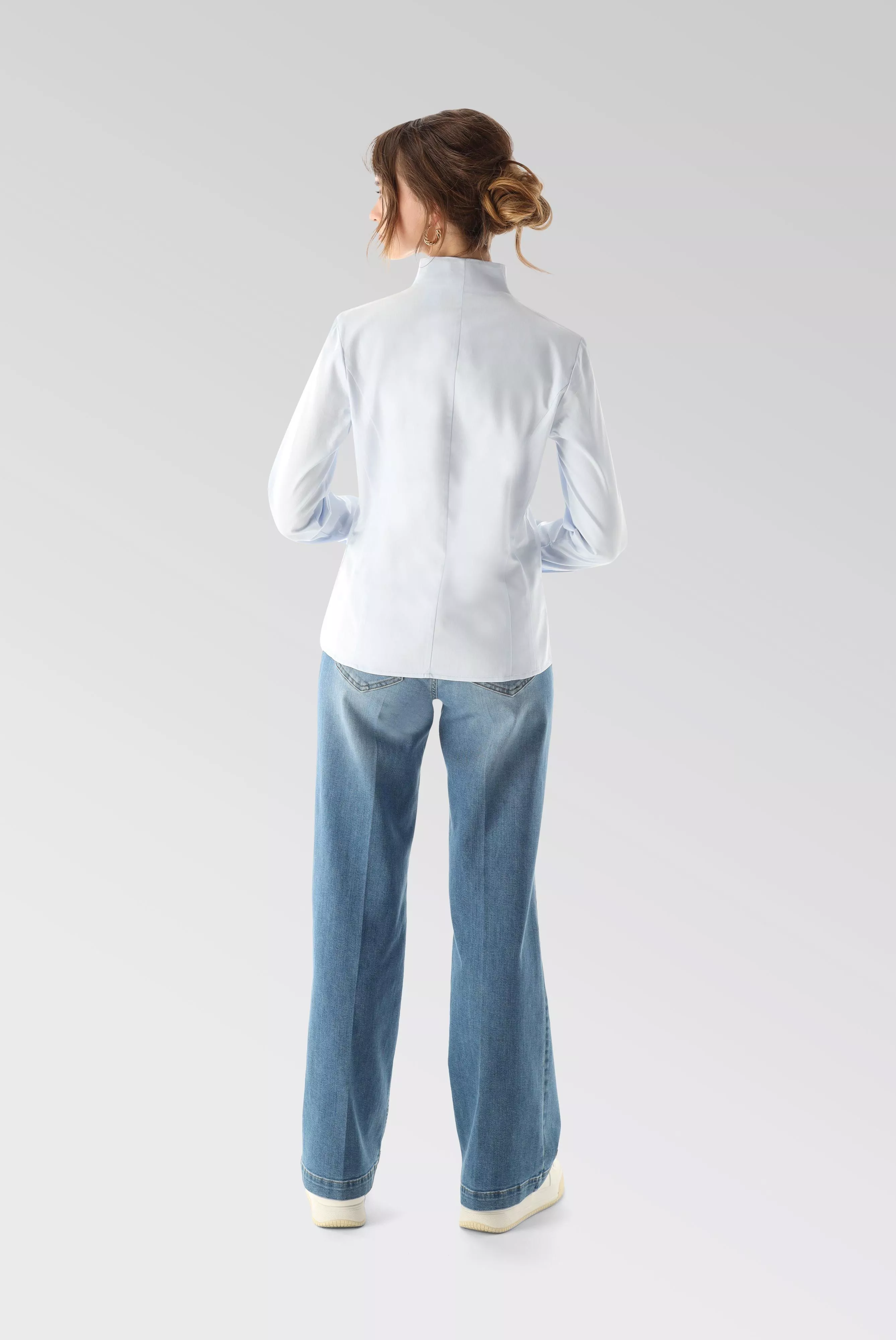 van Laack БЛУЗКА ALICE
 цвет голубой ,photo 7