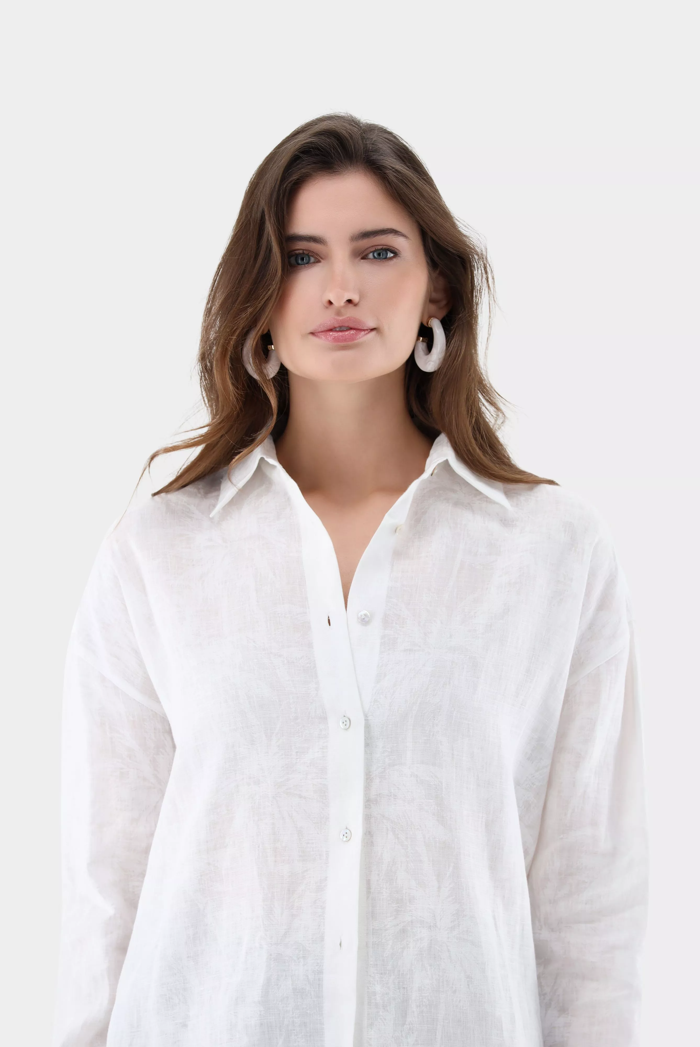 van Laack БЛУЗКА BESNA SVKN
 цвет белый ,photo 2