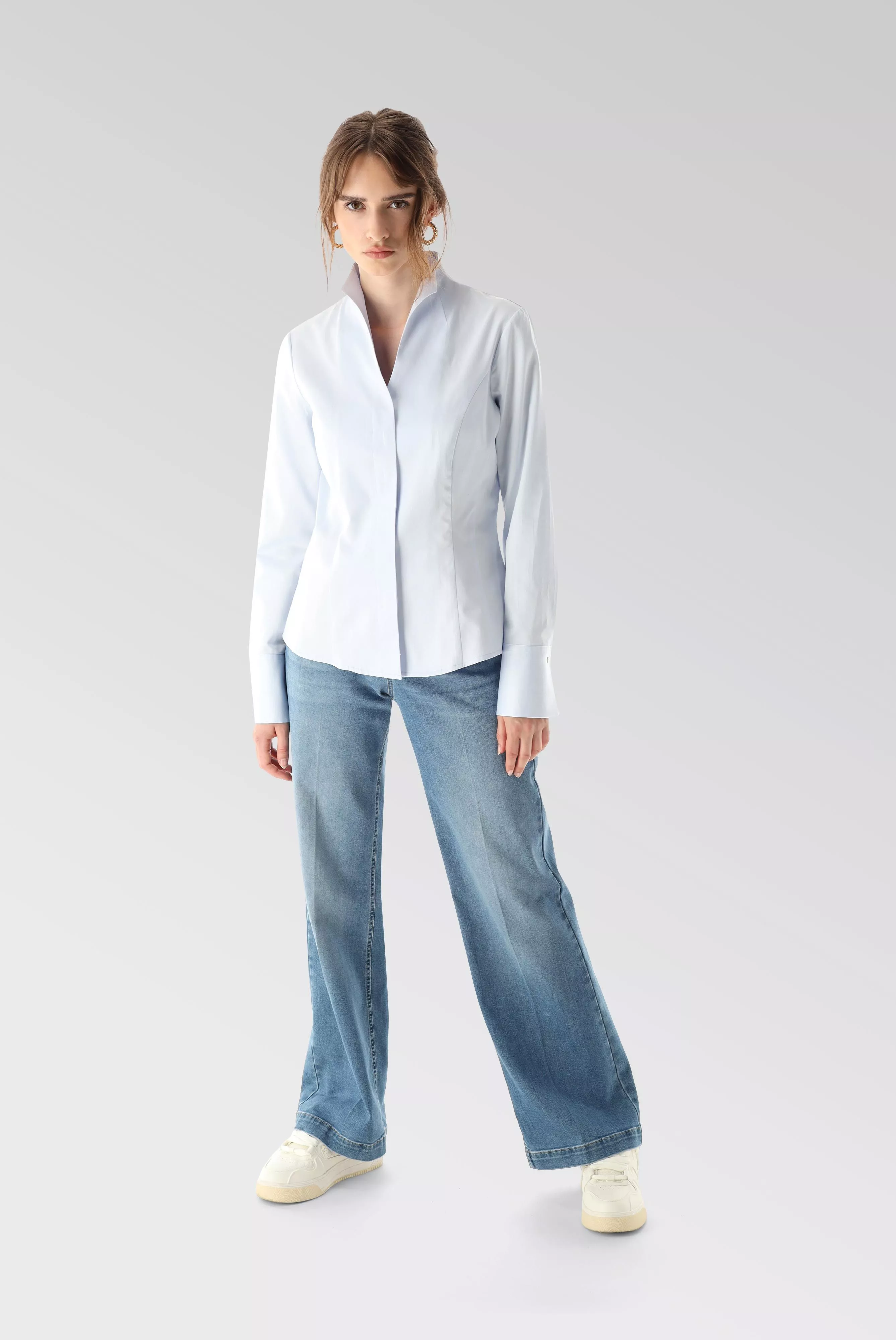 van Laack БЛУЗКА ALICE
 цвет голубой ,photo 5