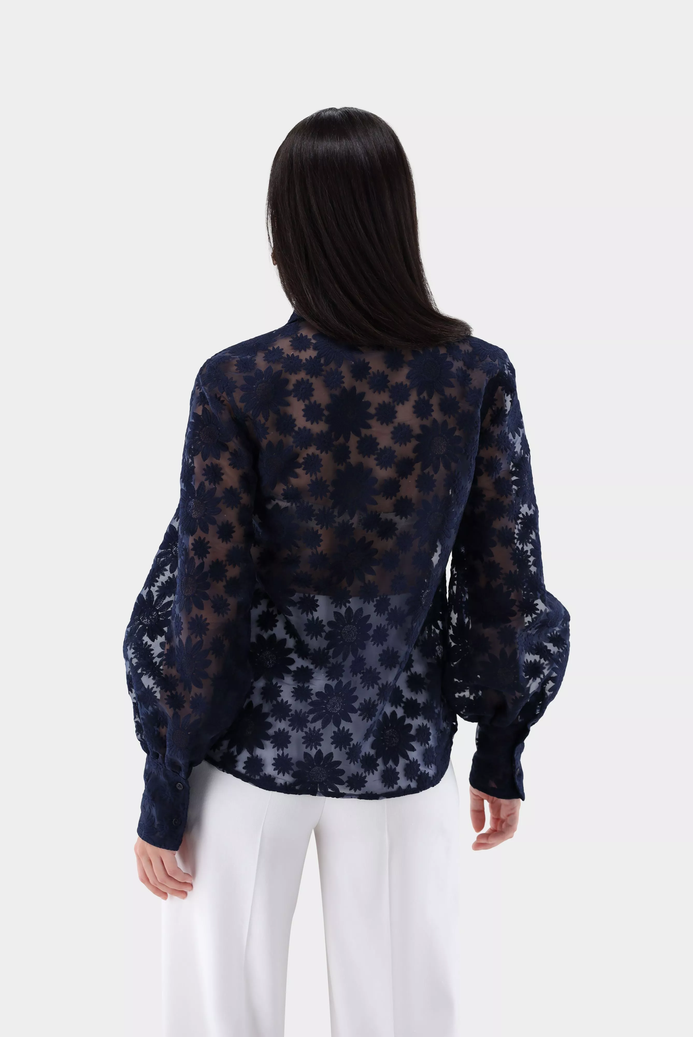 van Laack БЛУЗКА CELLINA
 цвет темно-синий ,photo 6