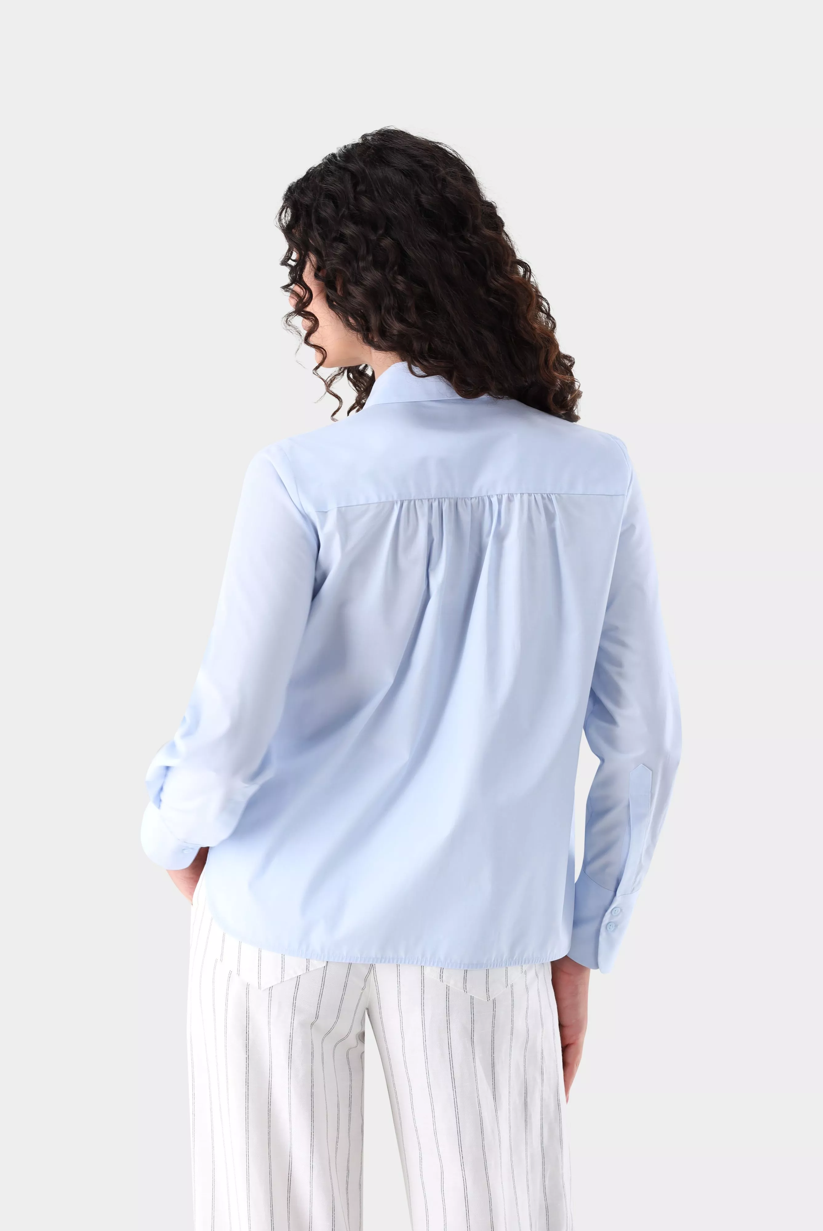 van Laack БЛУЗКА MATEJAS PXE
 цвет голубой ,photo 6