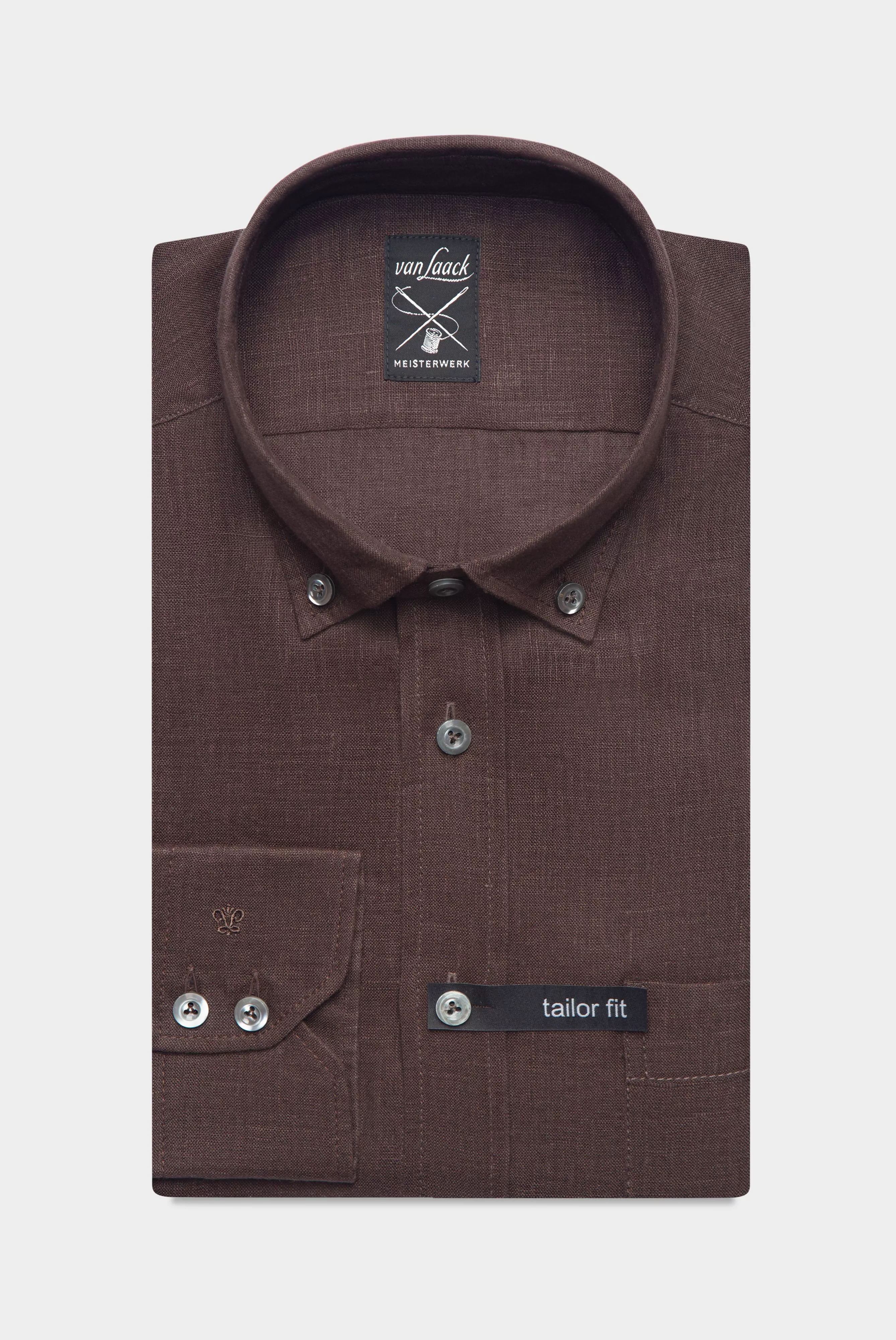 van Laack СОРОЧКА ROY TFK
 цвет коричневый ,photo 1
