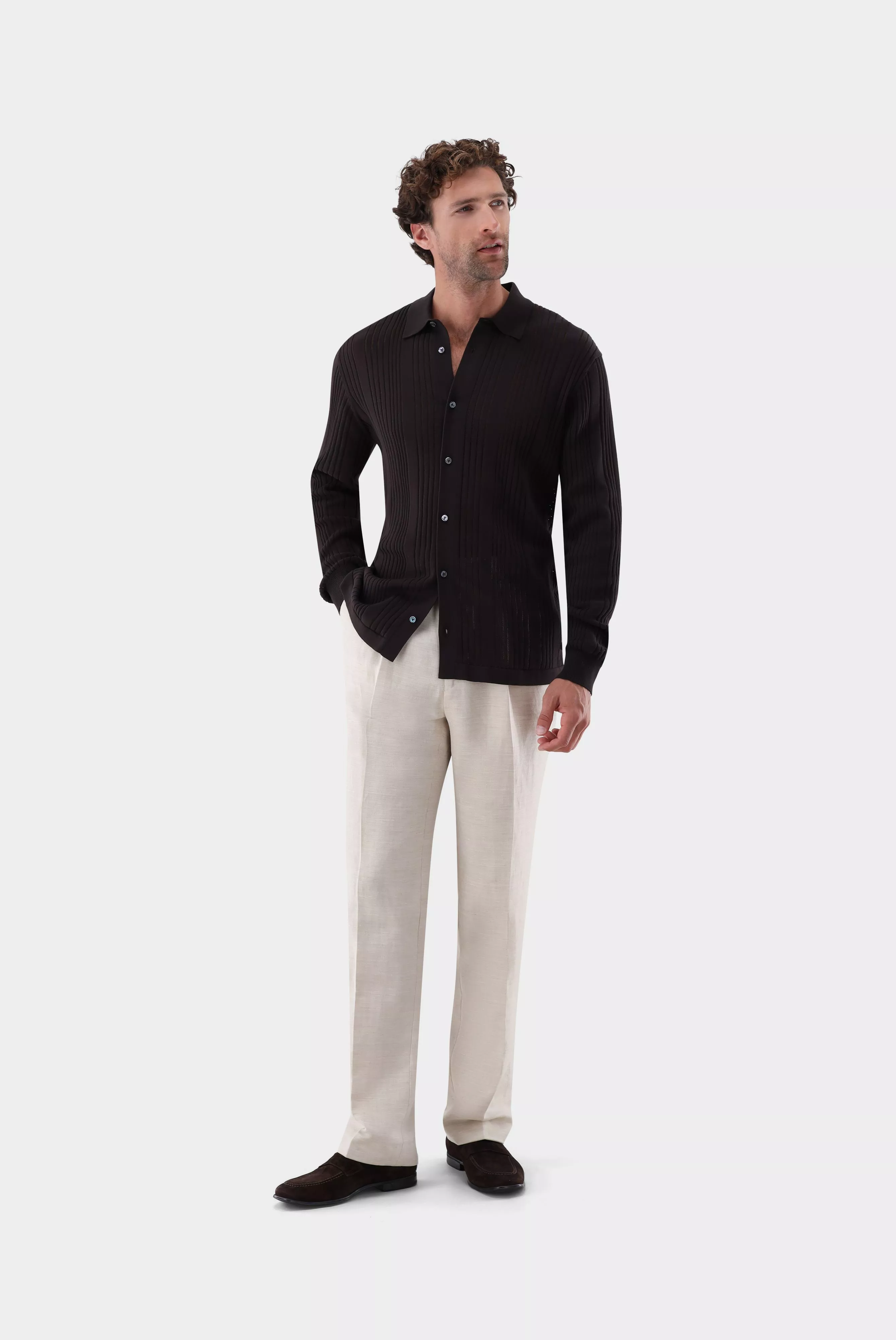 van Laack РУБАШКА SAFINO
 цвет коричневый ,photo 5