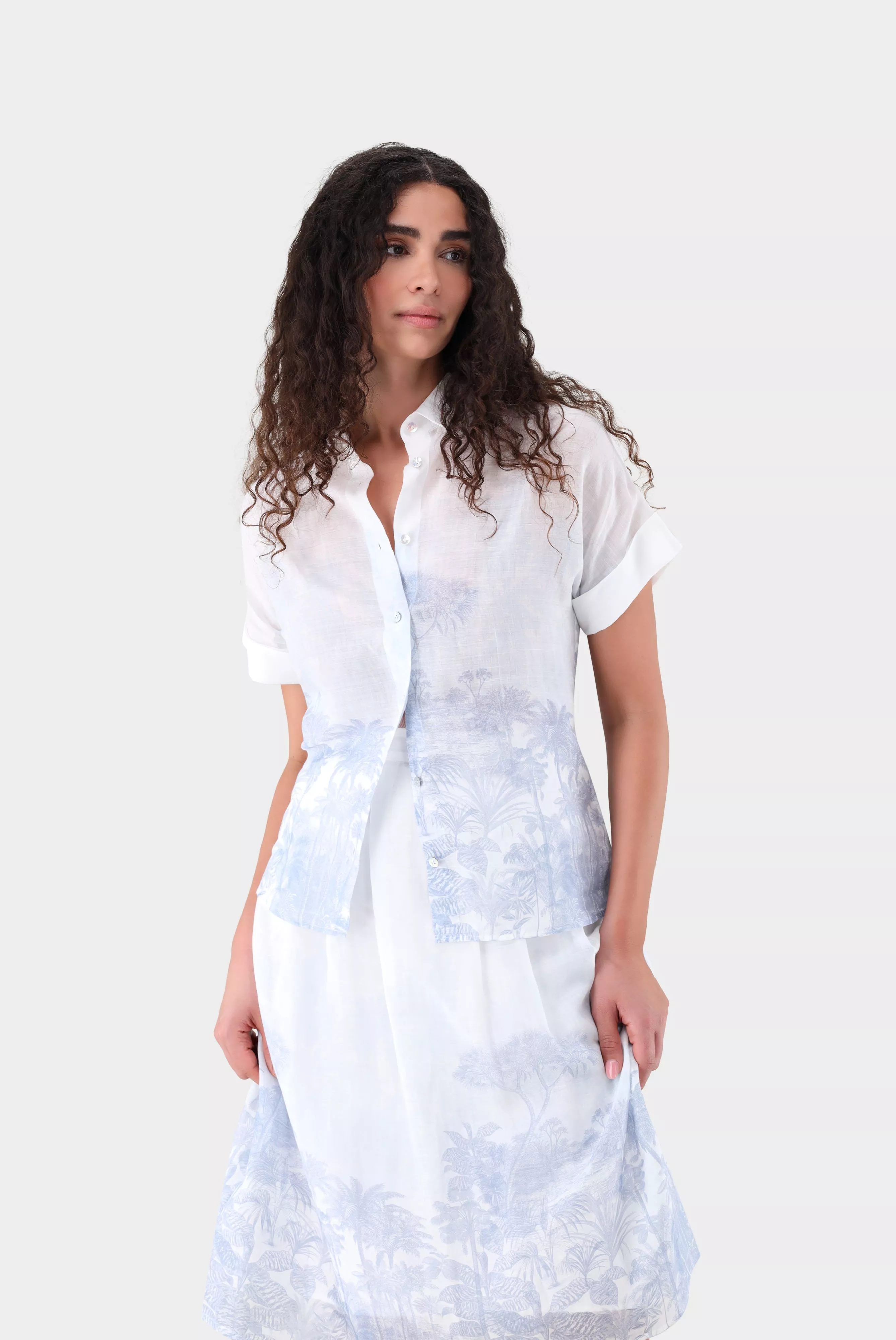 van Laack БЛУЗКА TIBSI PXKN
 цвет синий ,photo 1