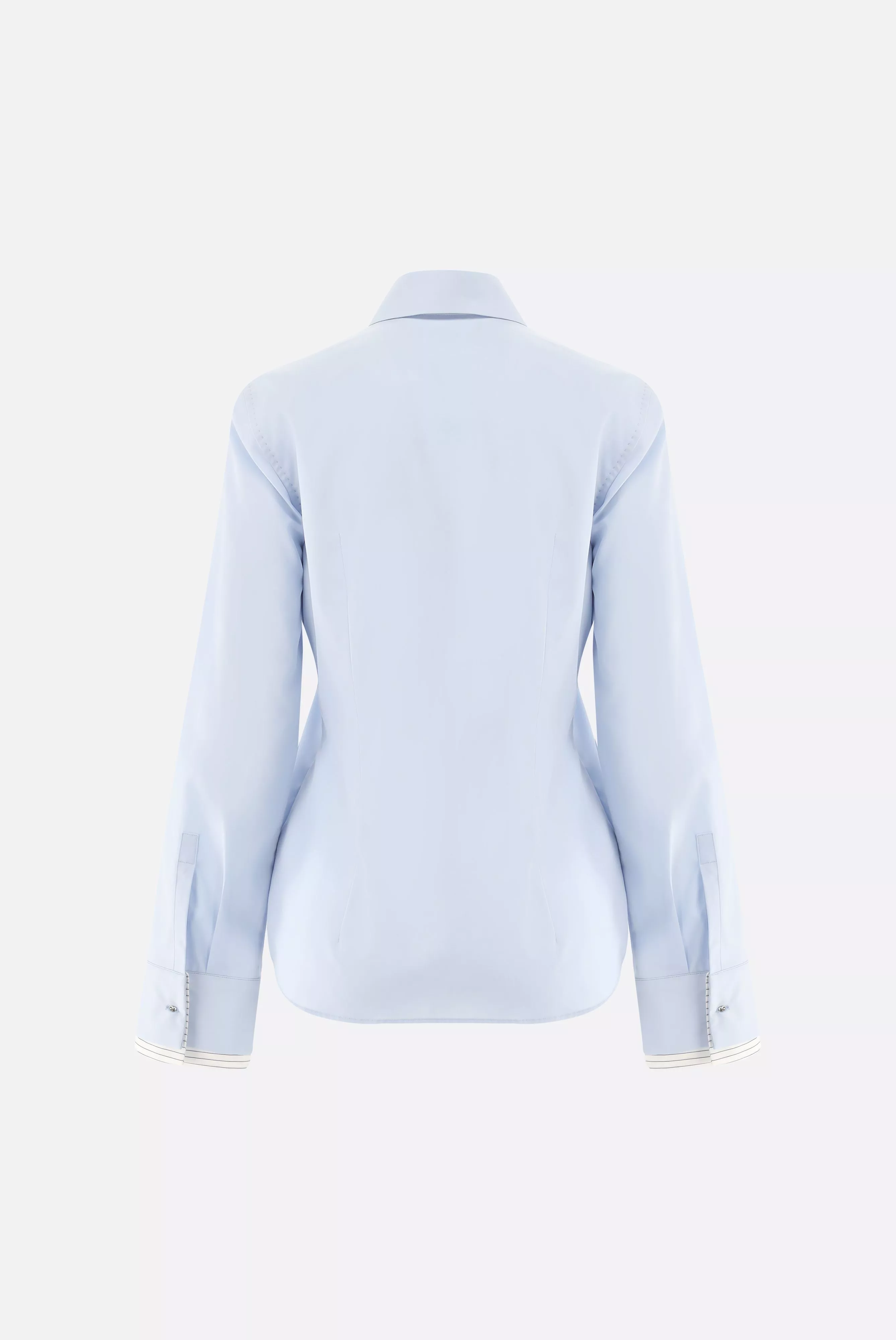 van Laack БЛУЗКА DAHEE FSVKN
 цвет голубой ,photo 4