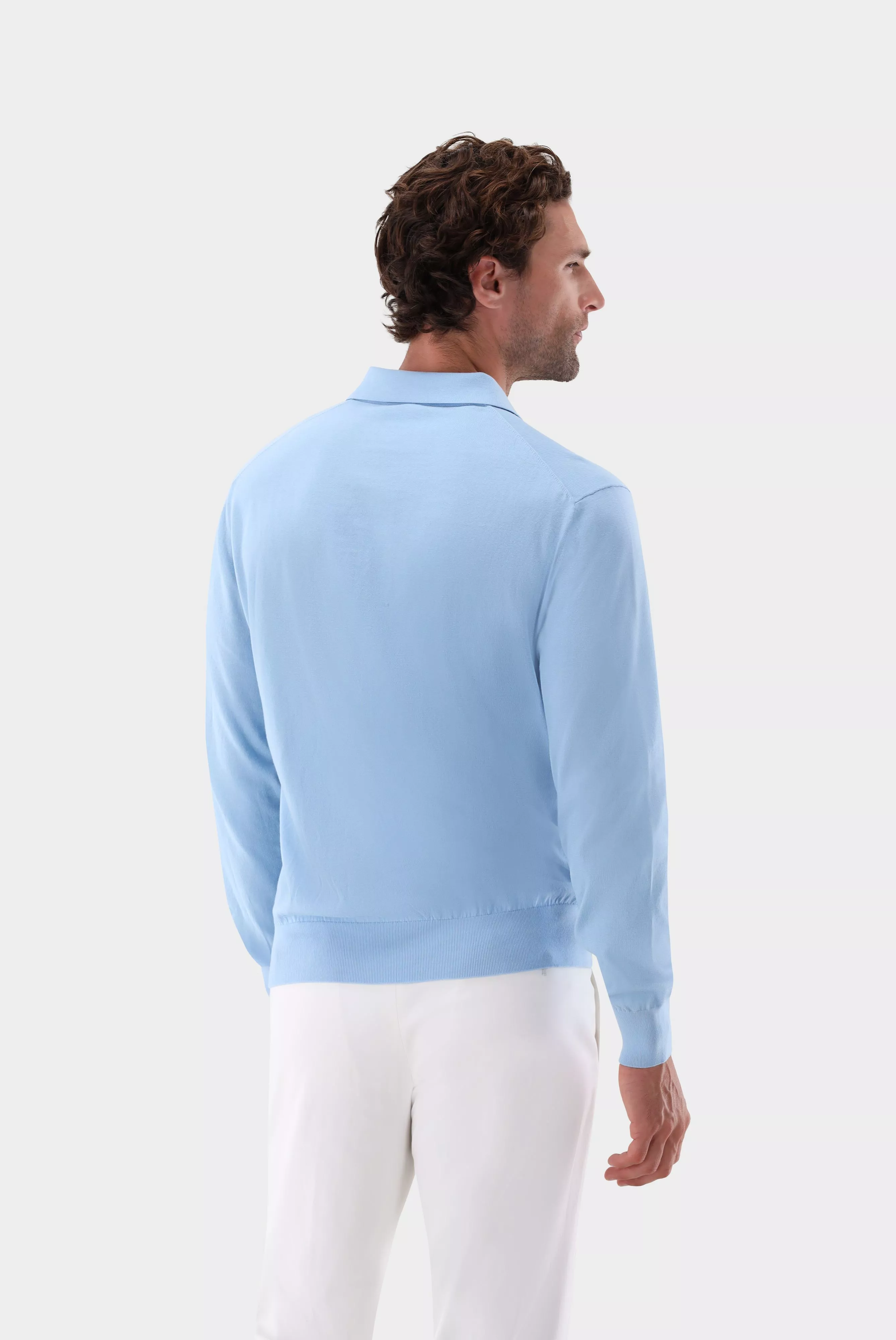 van Laack ДЖЕМПЕР-ПОЛО SABRI SB
 цвет голубой ,photo 6