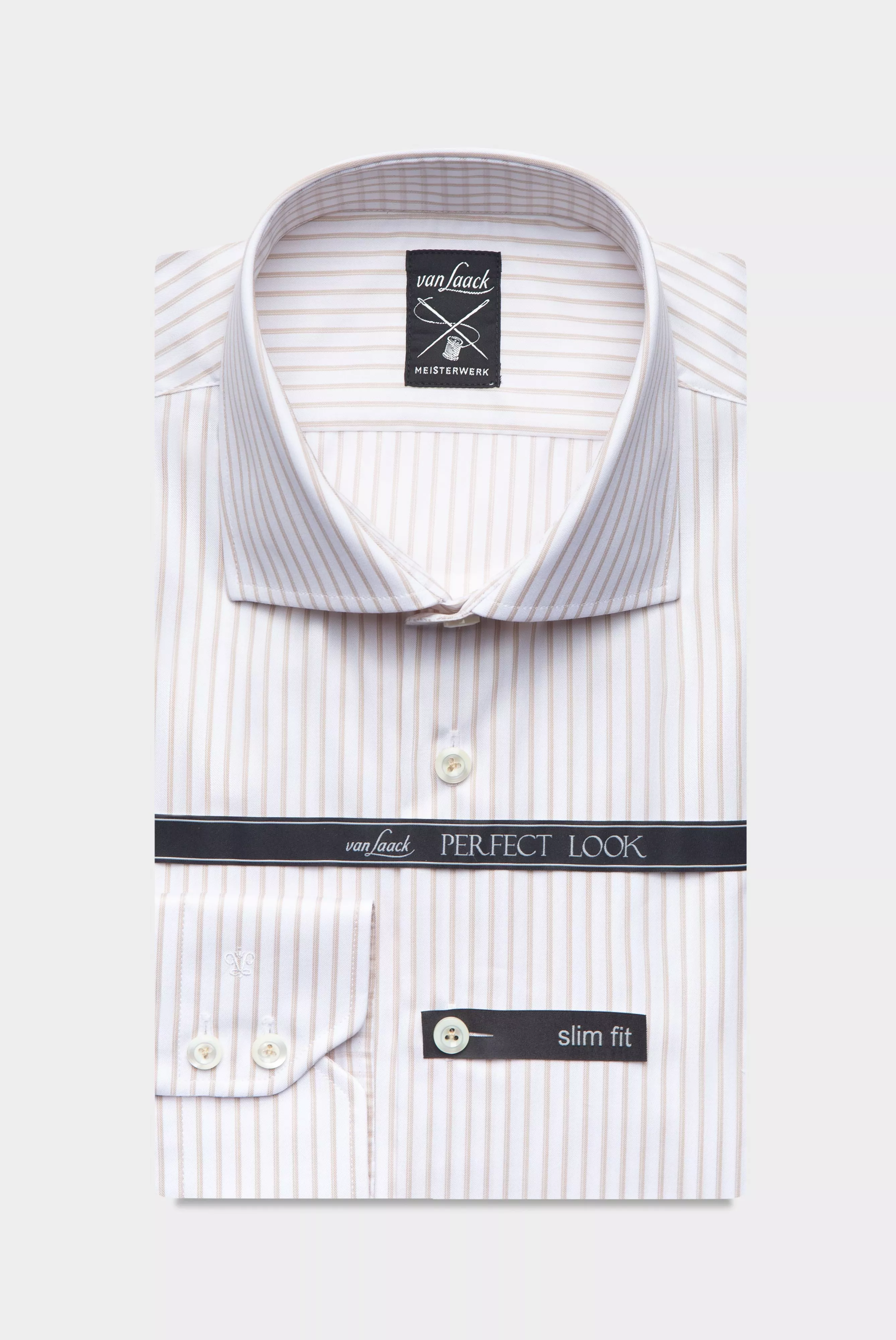 van Laack СОРОЧКА RIVARA SF05N
 цвет бежевый ,photo 1