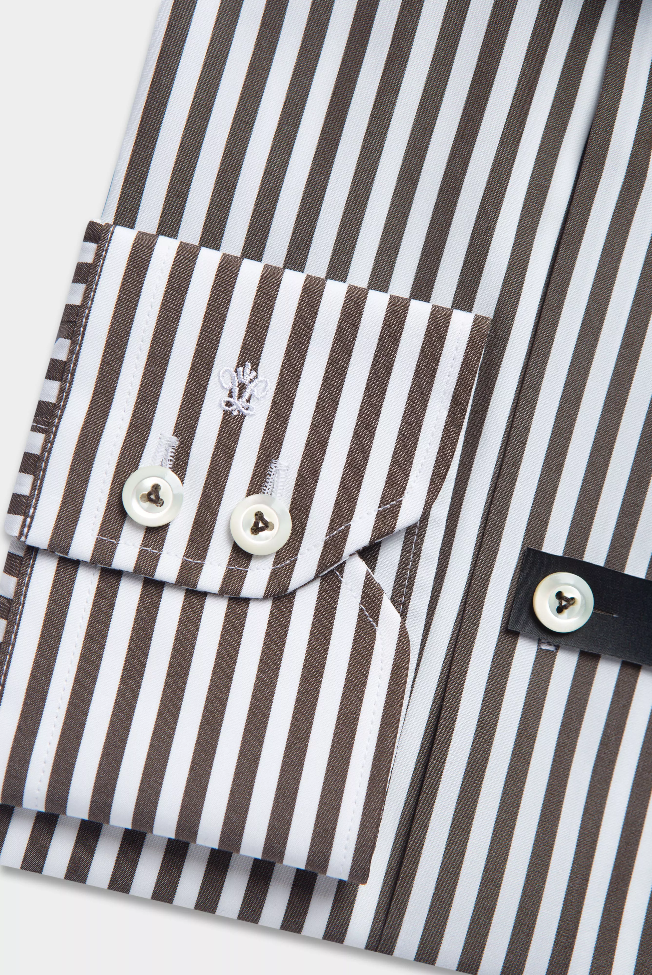 van Laack СОРОЧКА RIKOS SF
 цвет коричневый ,photo 5