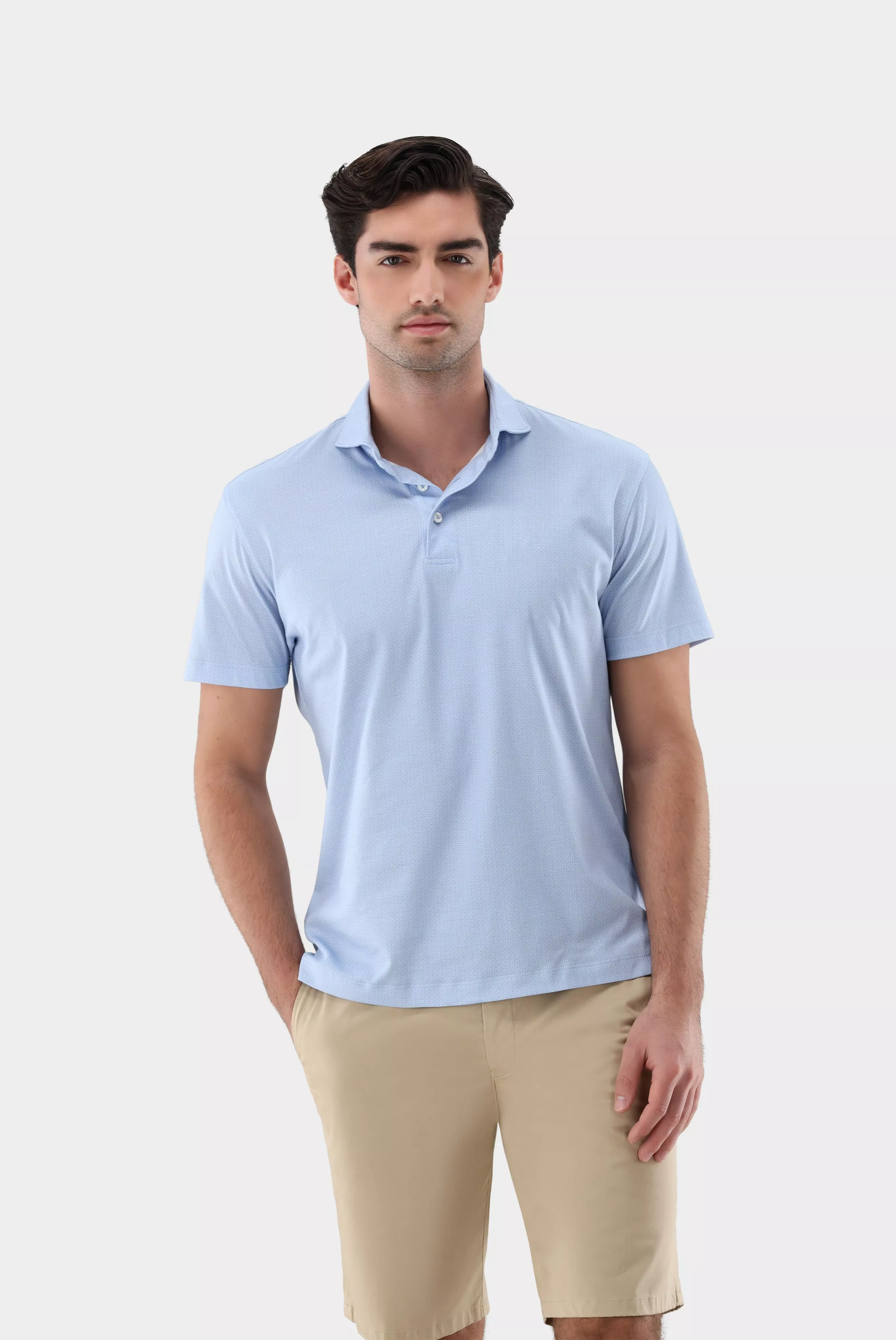 van Laack РУБАШКА-ПОЛО PESO
 цвет голубой ,photo 1