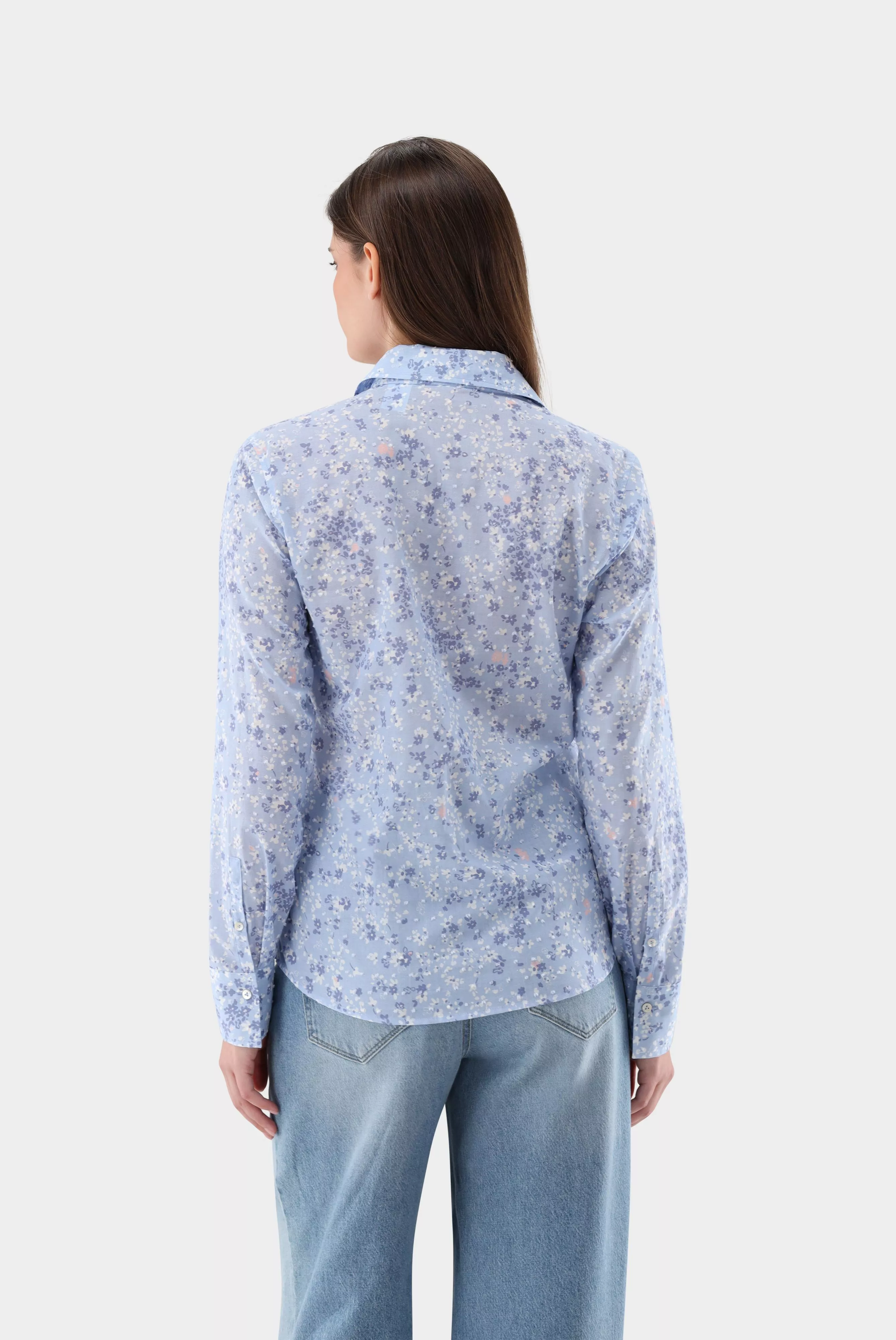 van Laack БЛУЗКА CELLYA KN
 цвет голубой ,photo 7