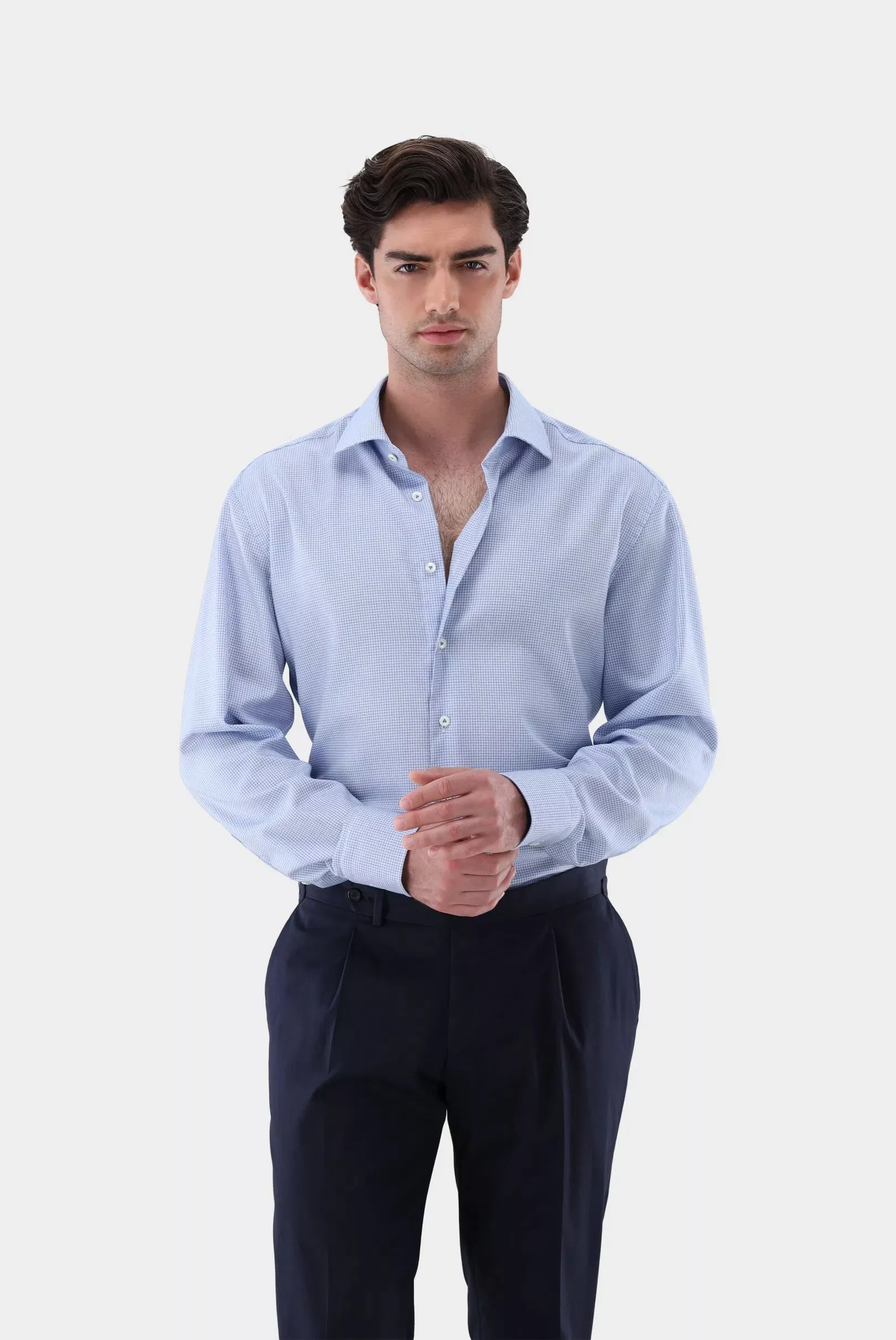 van Laack СОРОЧКА RIVARA SFN
 цвет голубой ,photo 1