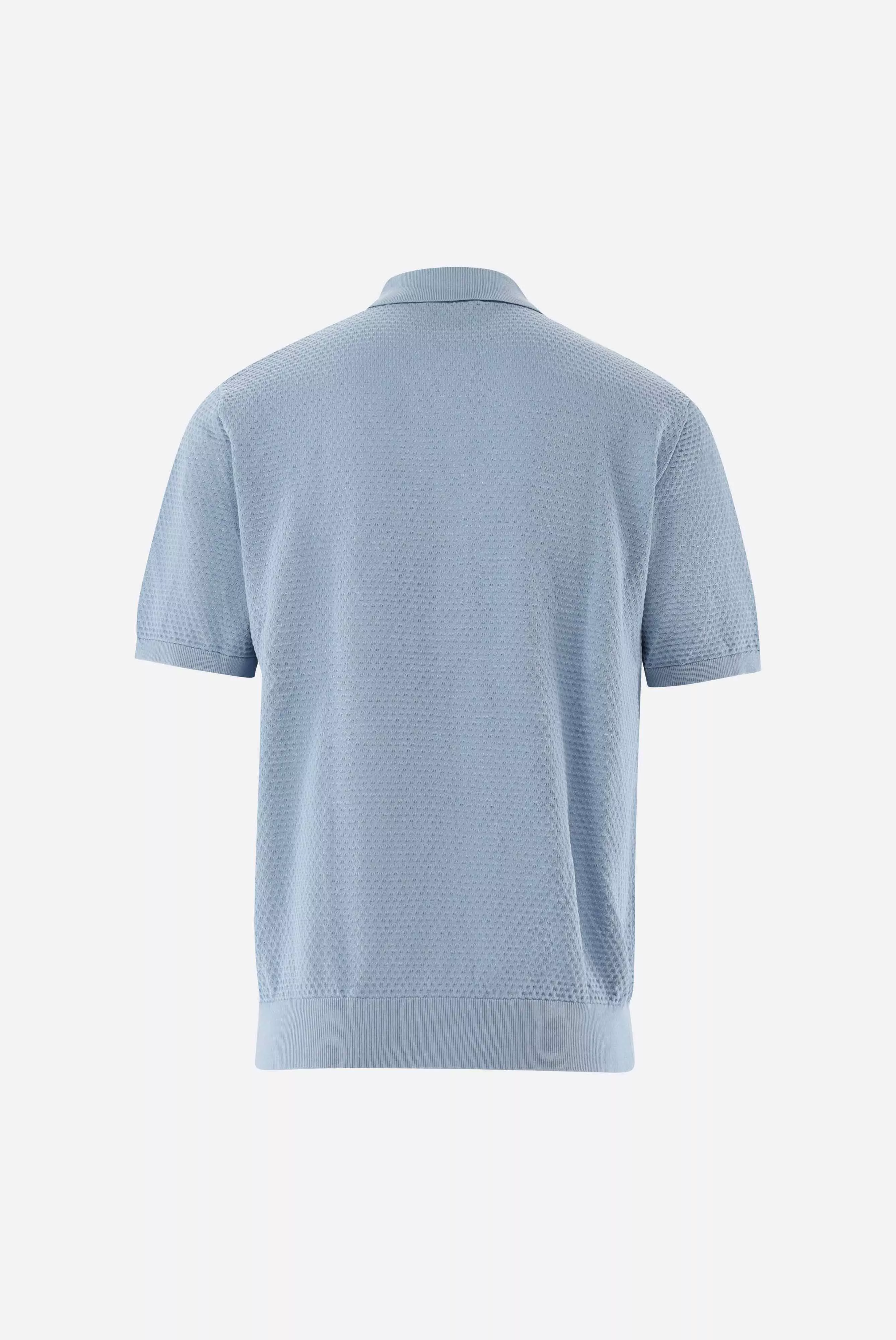 van Laack РУБАШКА-ПОЛО SAMERO SB
 цвет голубой ,photo 4