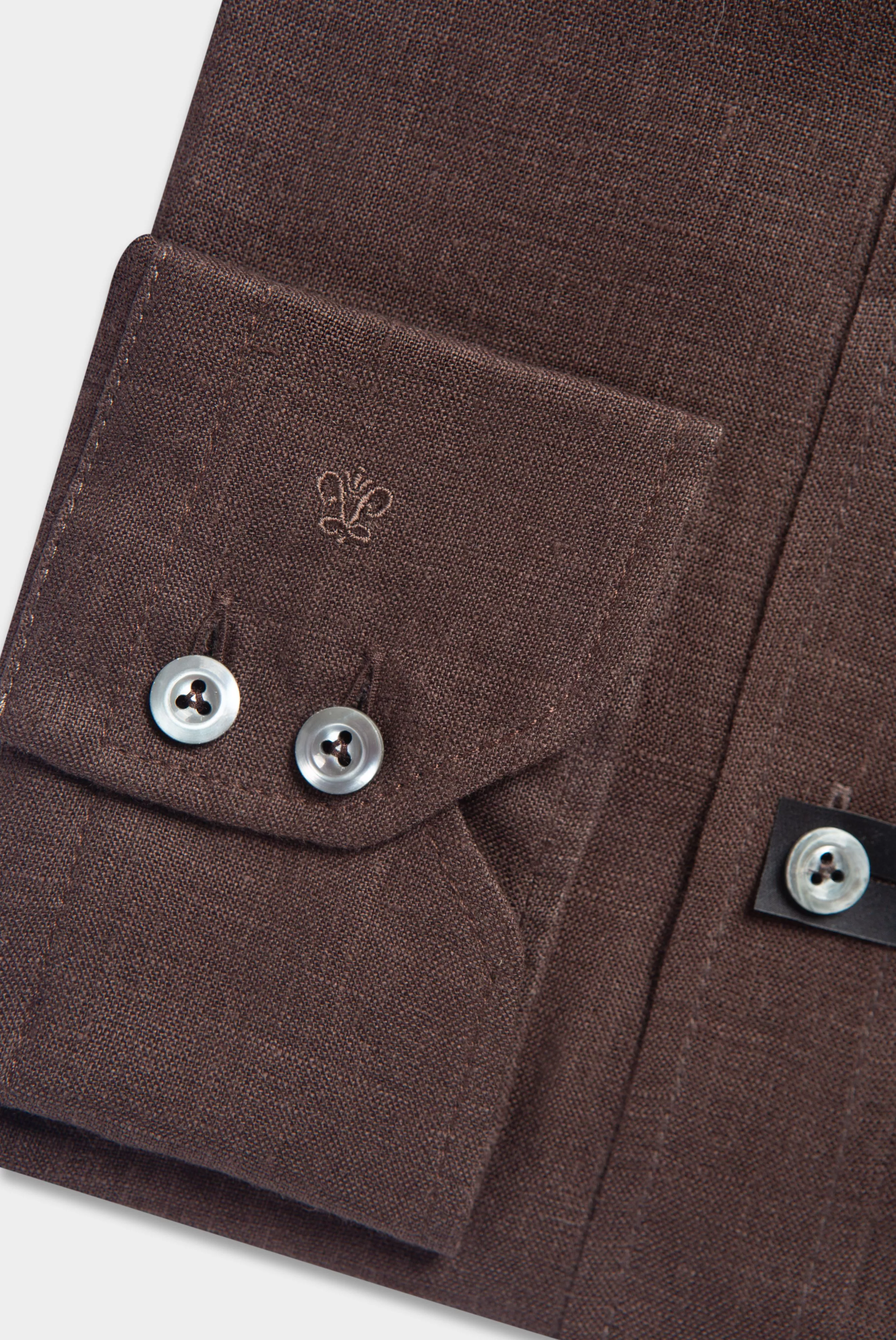 van Laack СОРОЧКА ROY TFK
 цвет коричневый ,photo 5