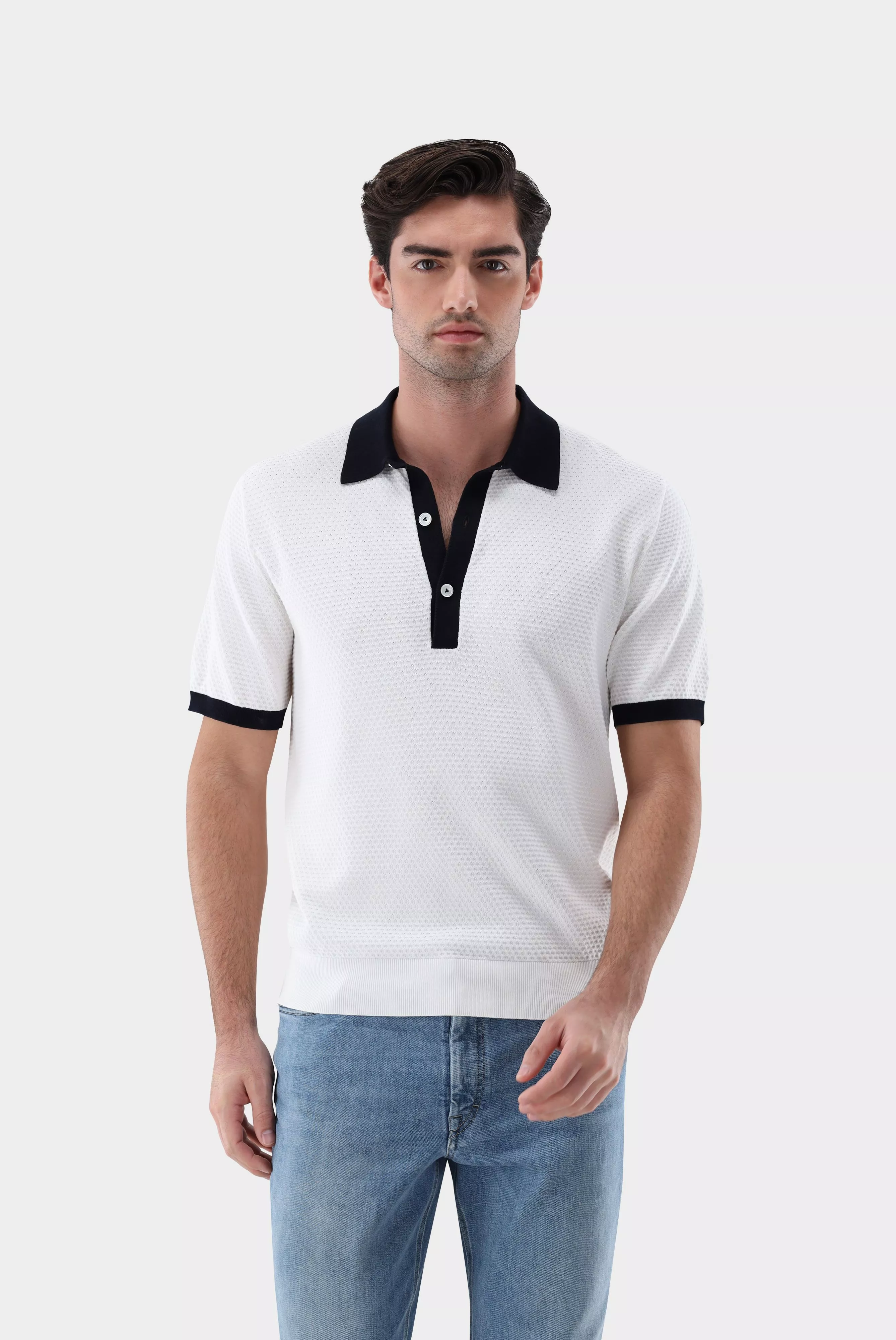 van Laack РУБАШКА-ПОЛО SAMERO SBF
 цвет бежевый ,photo 1