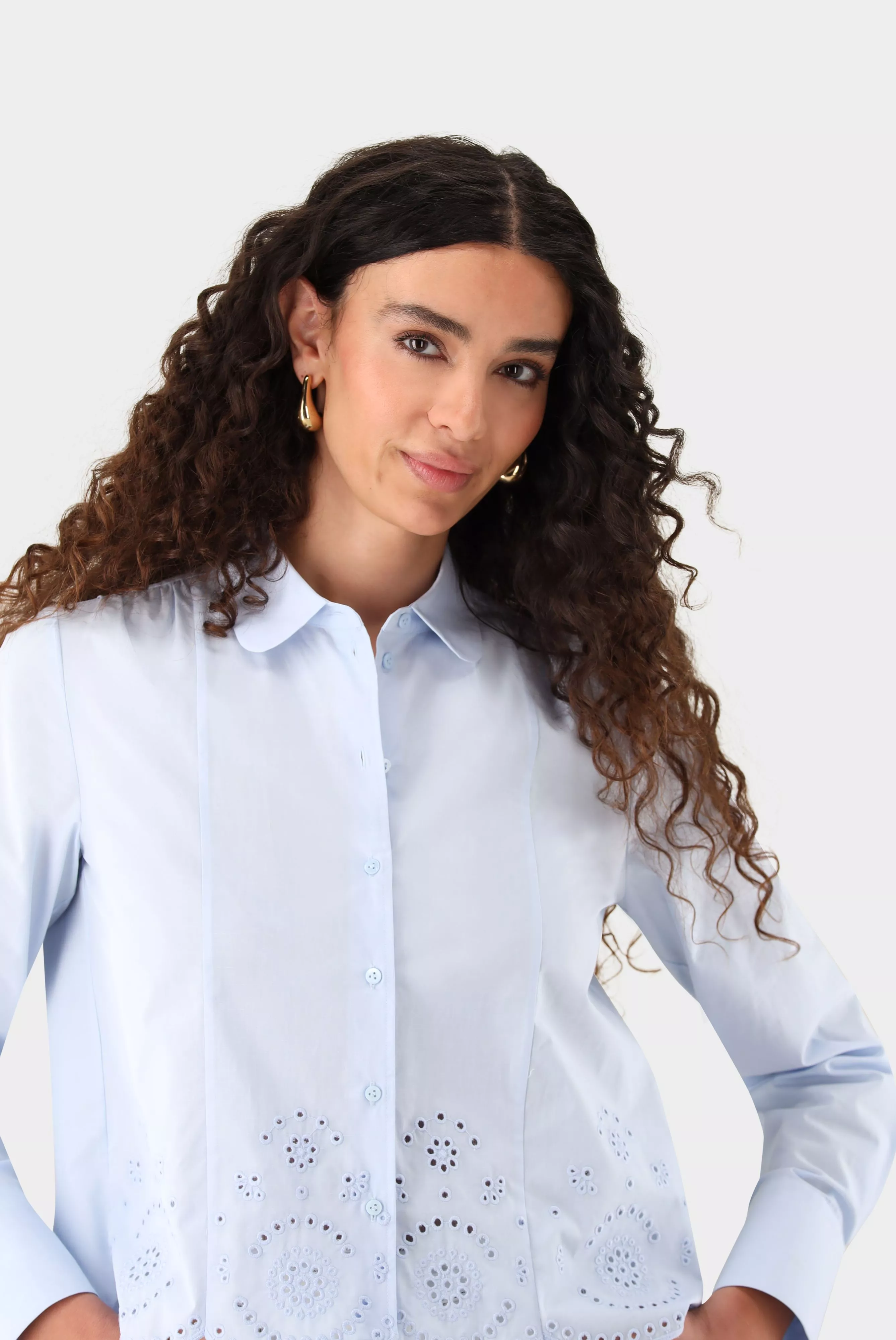 van Laack БЛУЗКА MATEJAS PXE
 цвет голубой ,photo 2