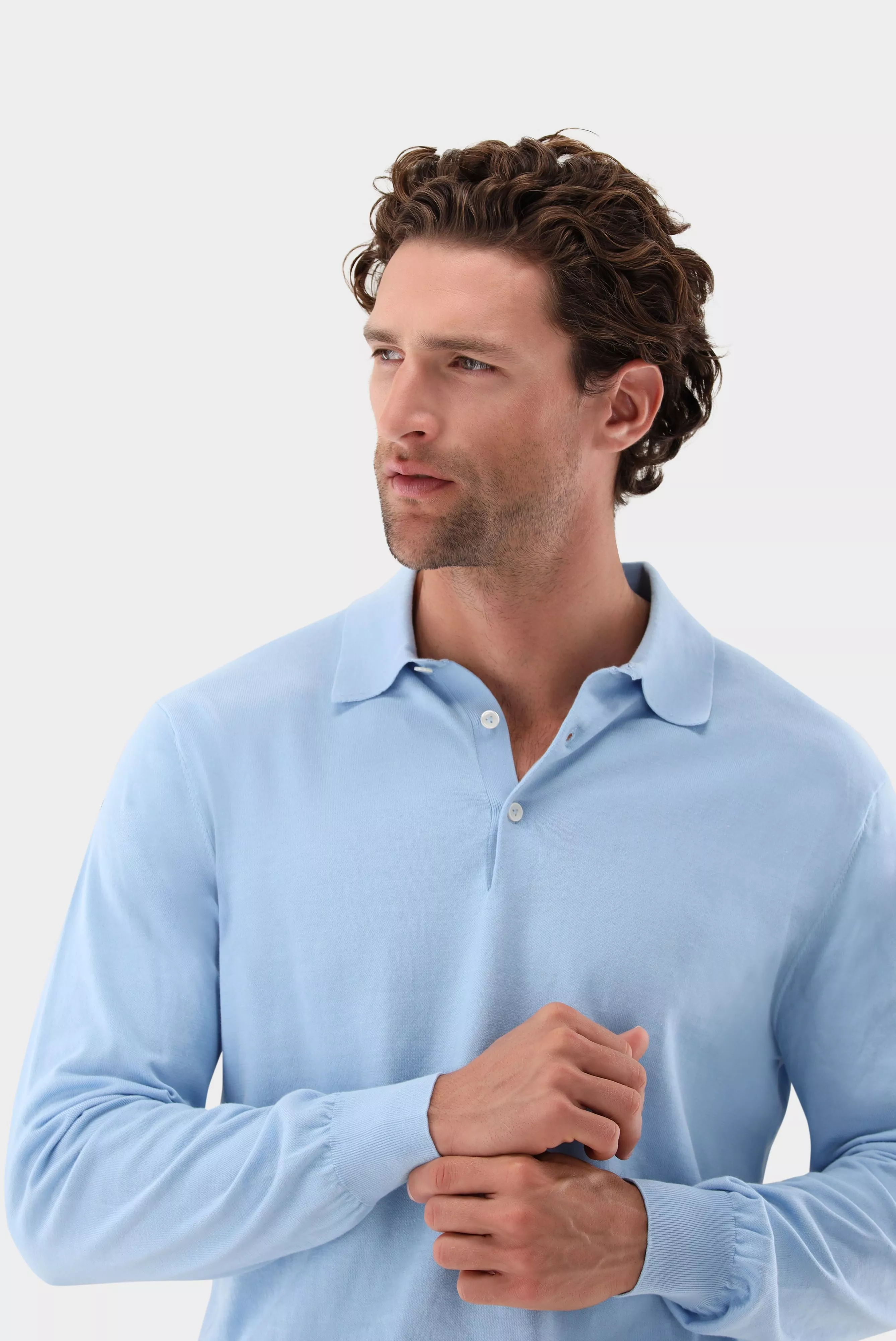 van Laack ДЖЕМПЕР-ПОЛО SABRI SB
 цвет голубой ,photo 2