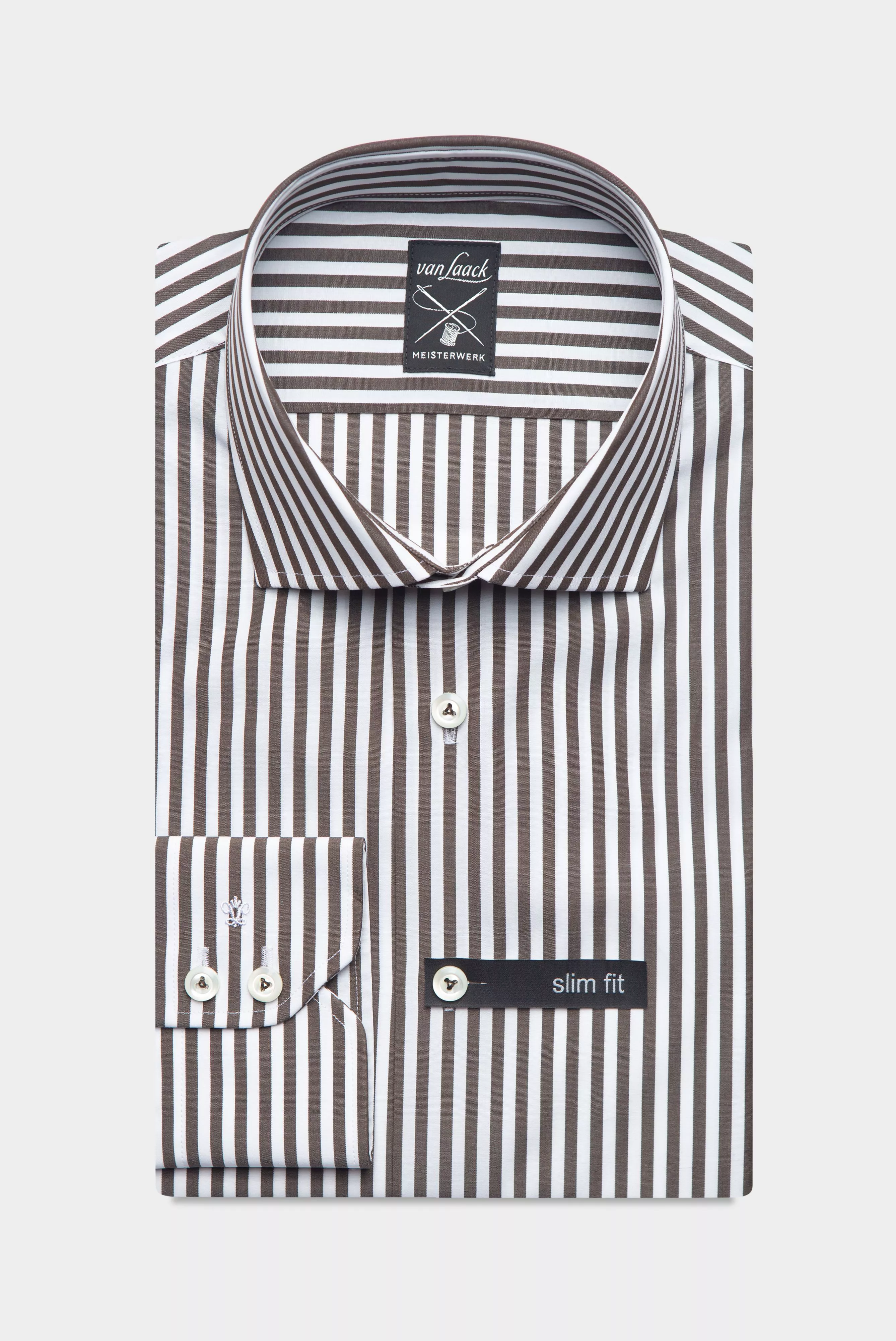 van Laack СОРОЧКА RIKOS SF
 цвет коричневый ,photo 1