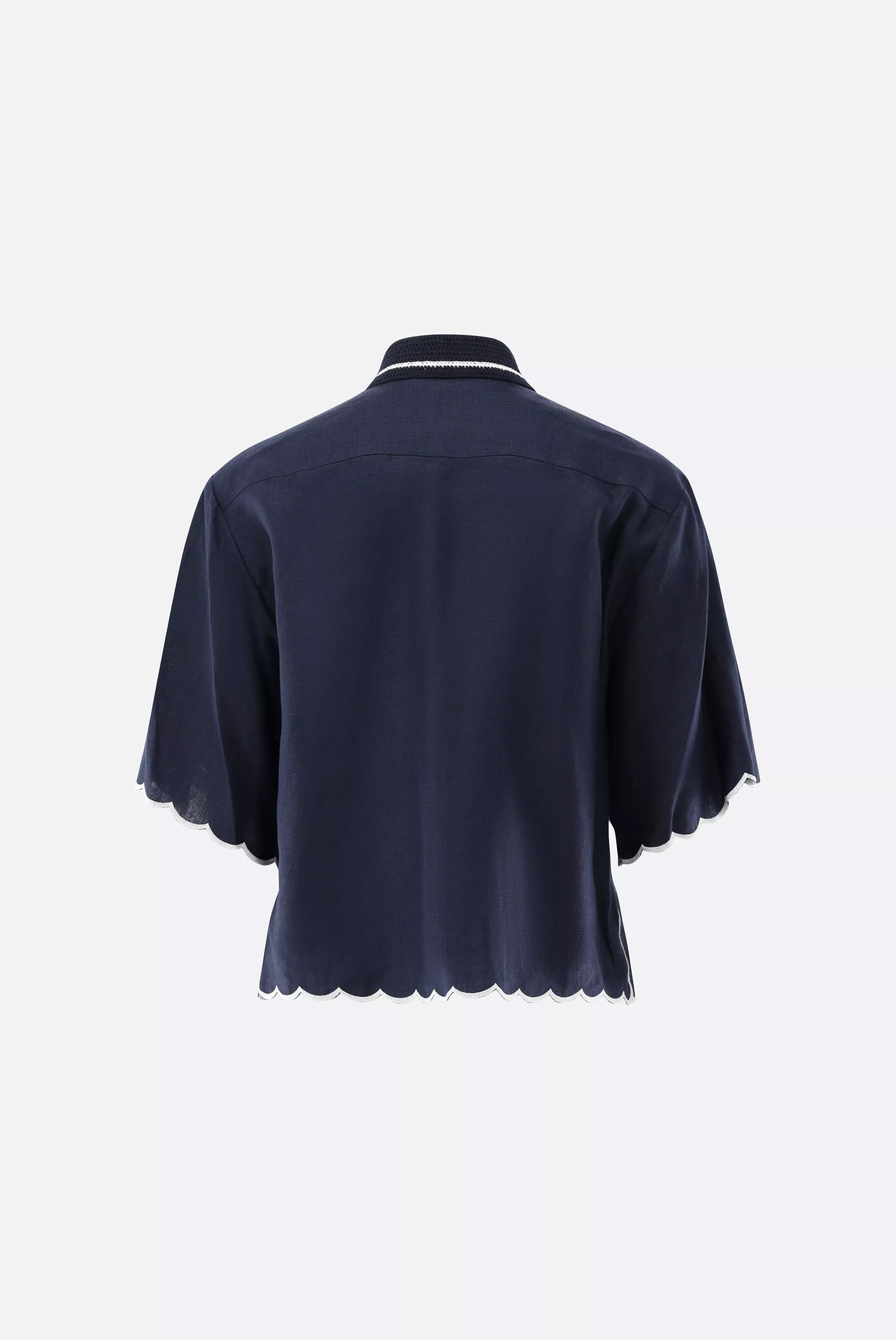 van Laack БЛУЗКА TAISHA CE
 цвет темно-синий ,photo 4