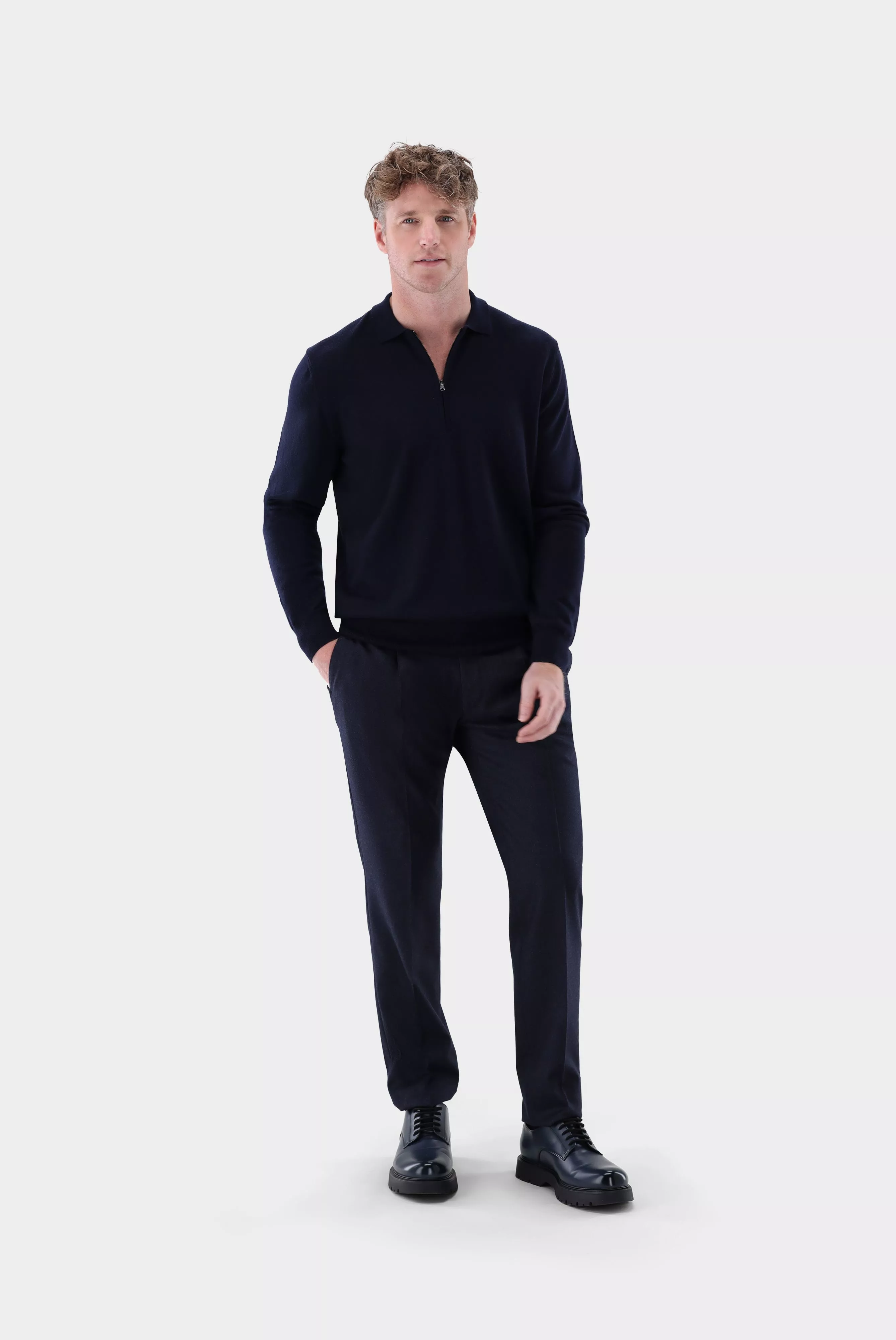 van Laack ДЖЕМПЕР-ПОЛО SAIDO
 цвет темно-синий ,photo 5