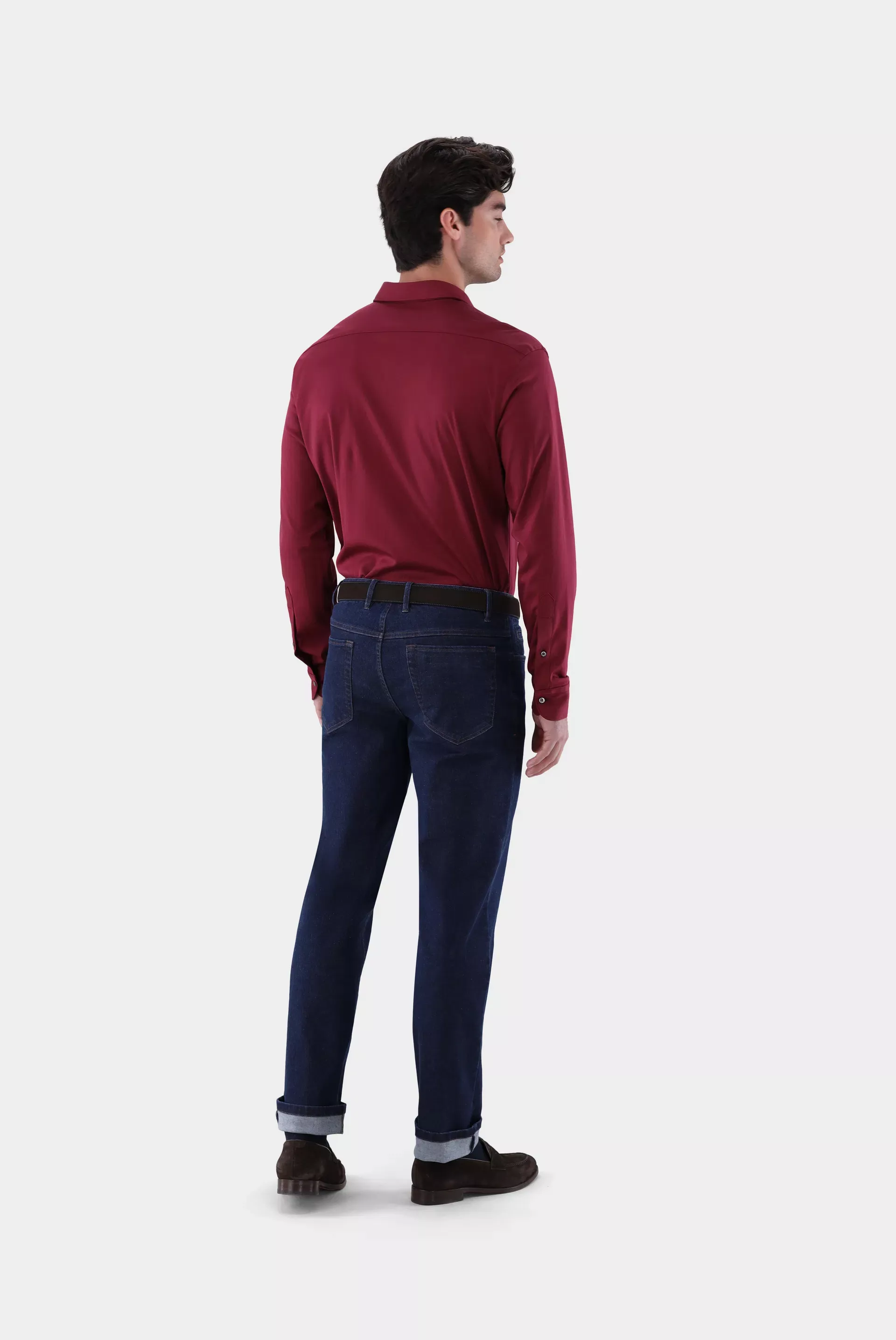 van Laack РУБАШКА PER L
 цвет бордовый ,photo 5