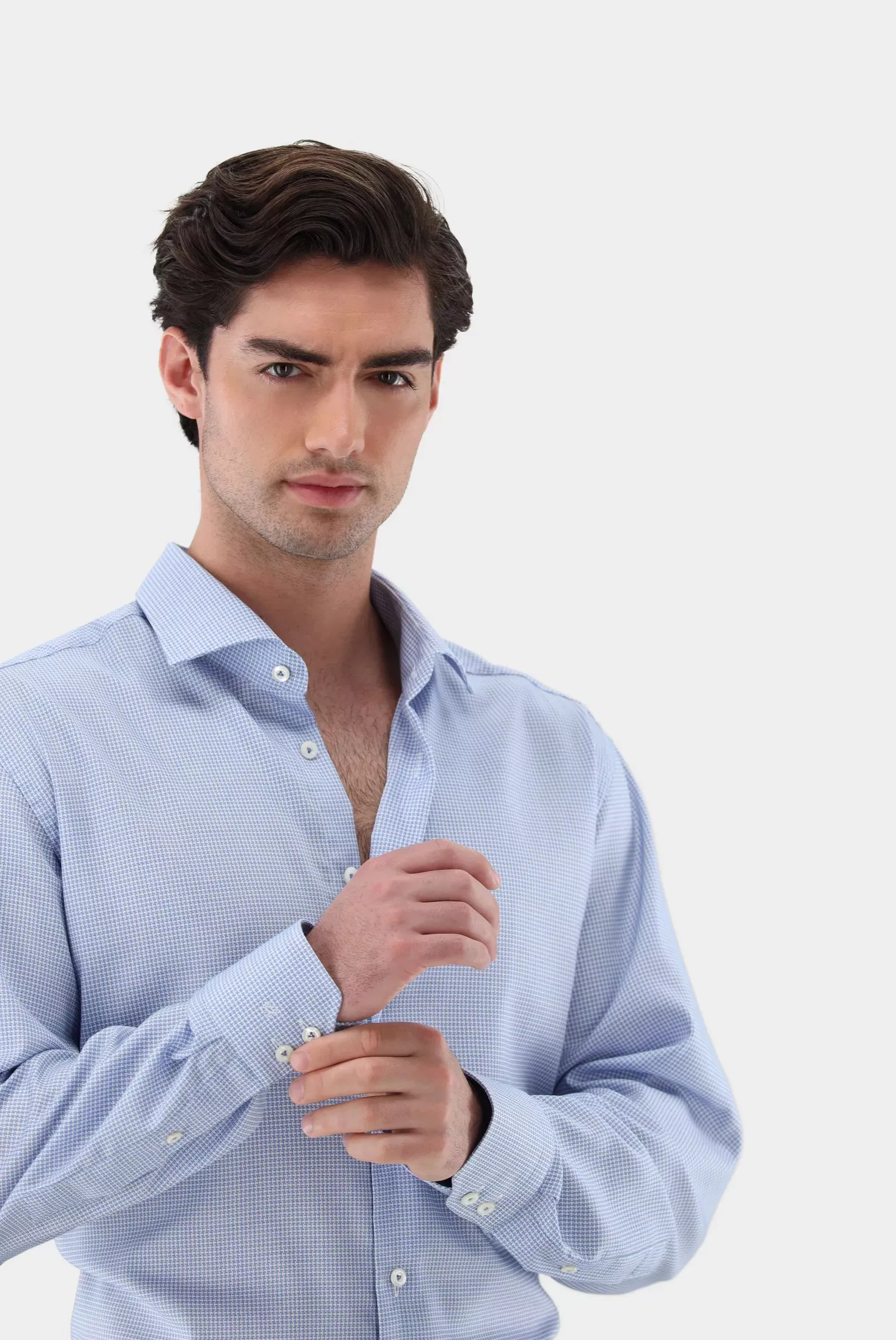 van Laack СОРОЧКА RIVARA SFN
 цвет голубой ,photo 3