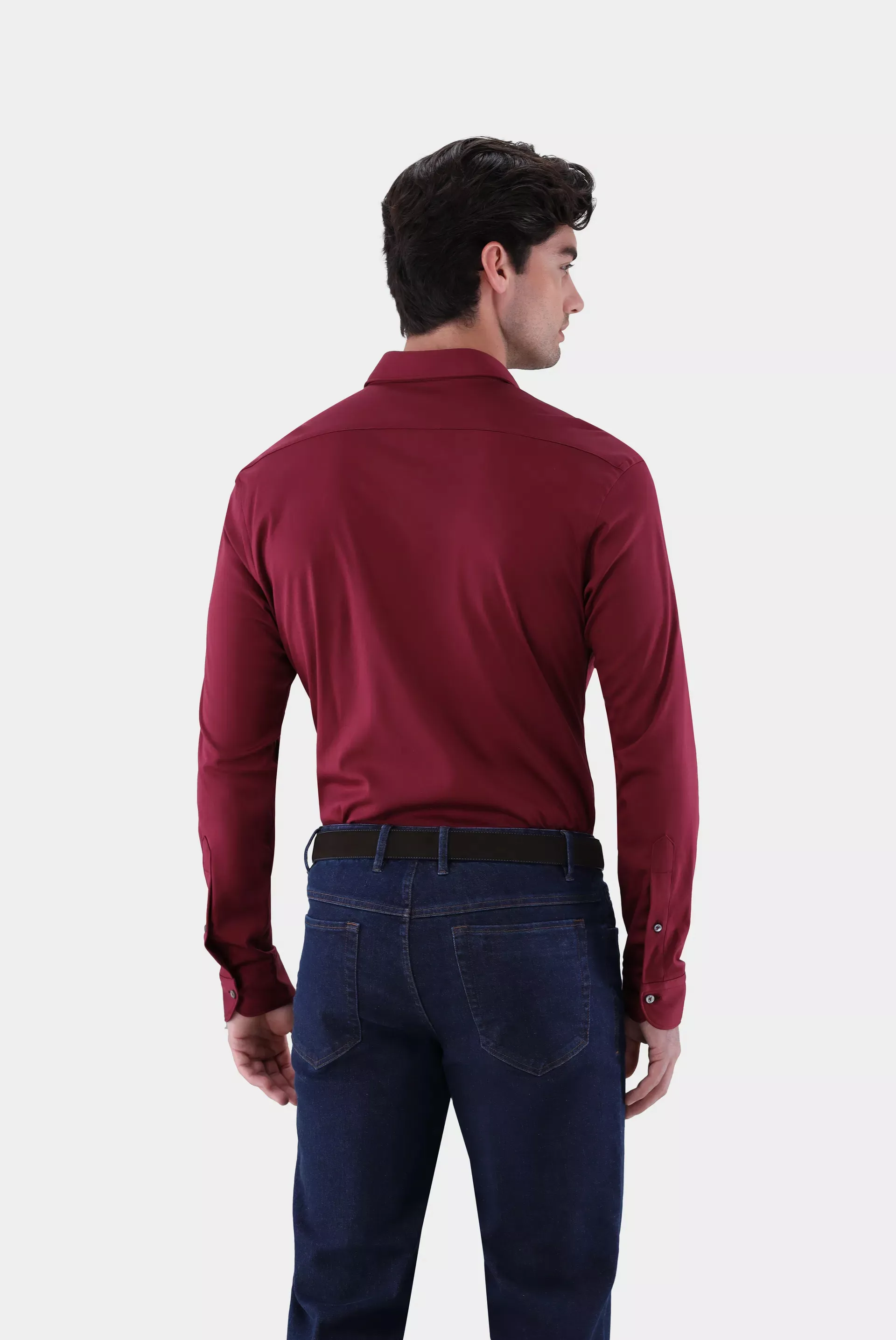 van Laack РУБАШКА PER L
 цвет бордовый ,photo 3