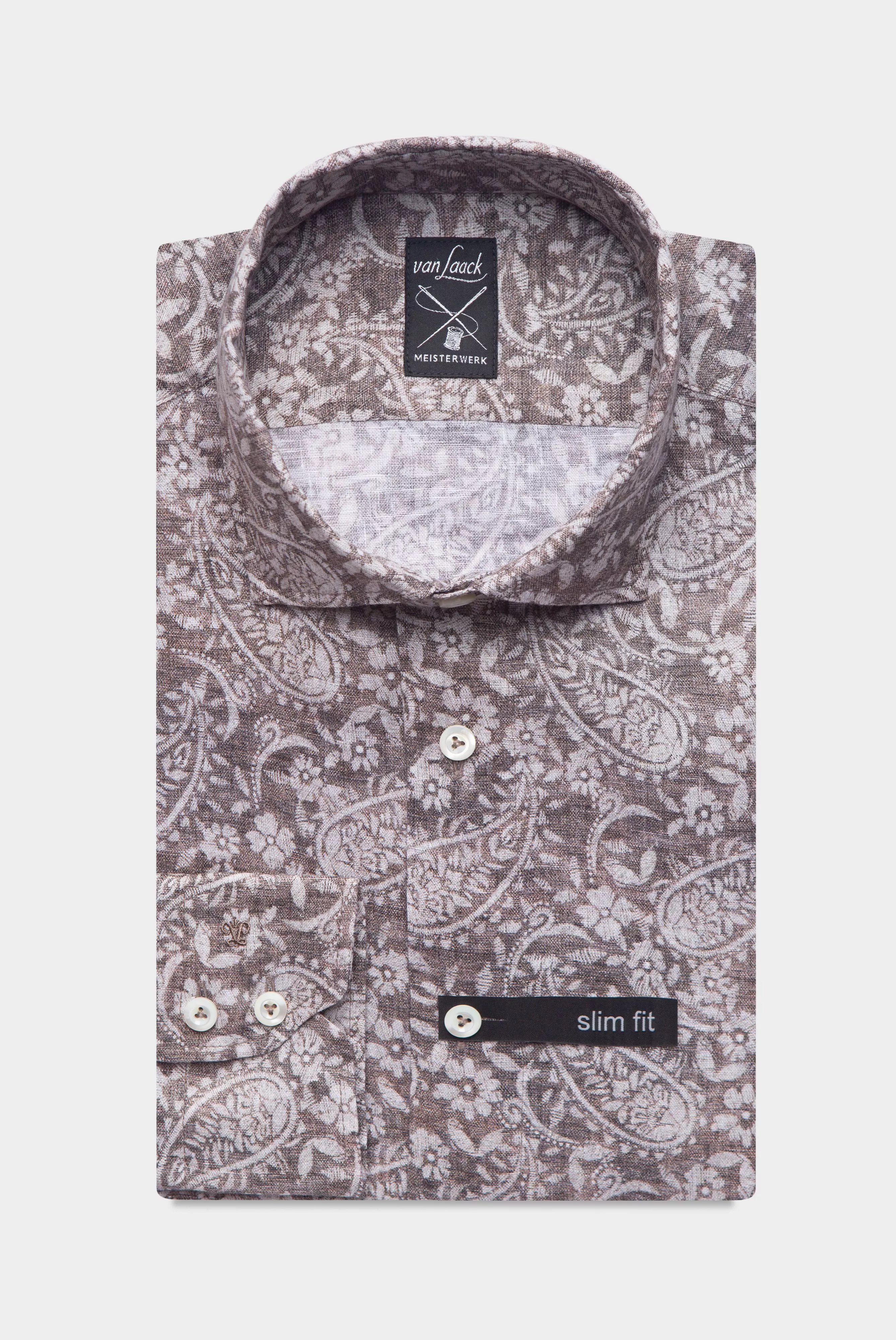 van Laack СОРОЧКА RIKOS1 SFK
 цвет коричневый ,photo 1